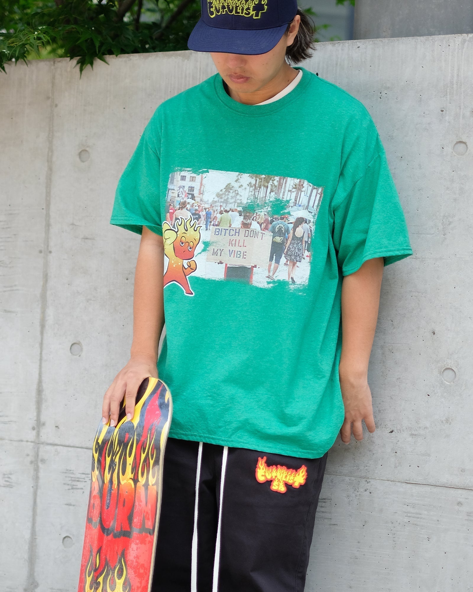 CVTVLIST・カタリスト - Tシャツ・カットソー DON'T KILL MY VIBE TEE / GREEN