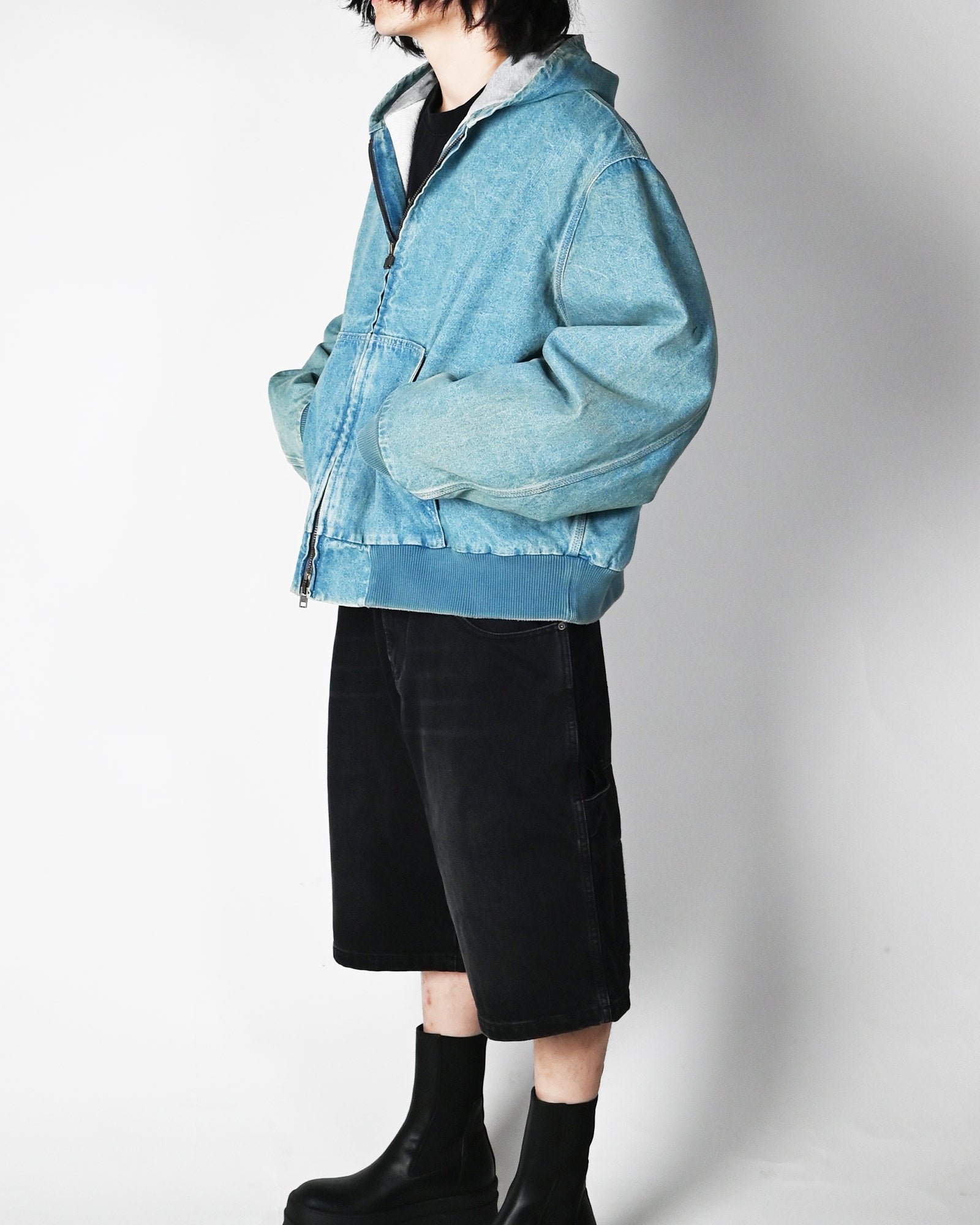 VETEMENTS・ヴェトモン - デニムジャケット HOODED WORKWEAR DENIM JACKET / VINTAGE MID BLUE