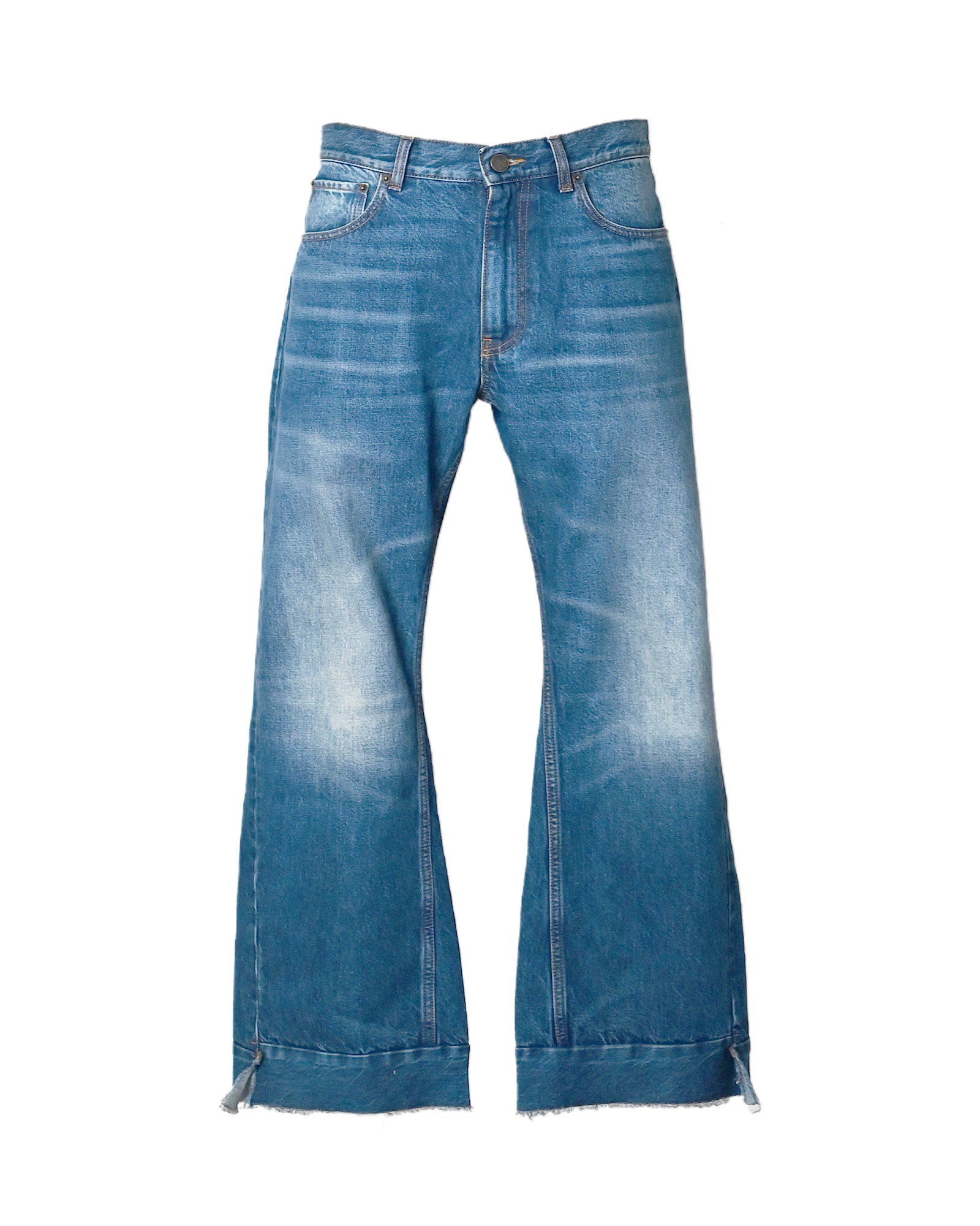 BOOTCUT JEANS / WASHED BLUE