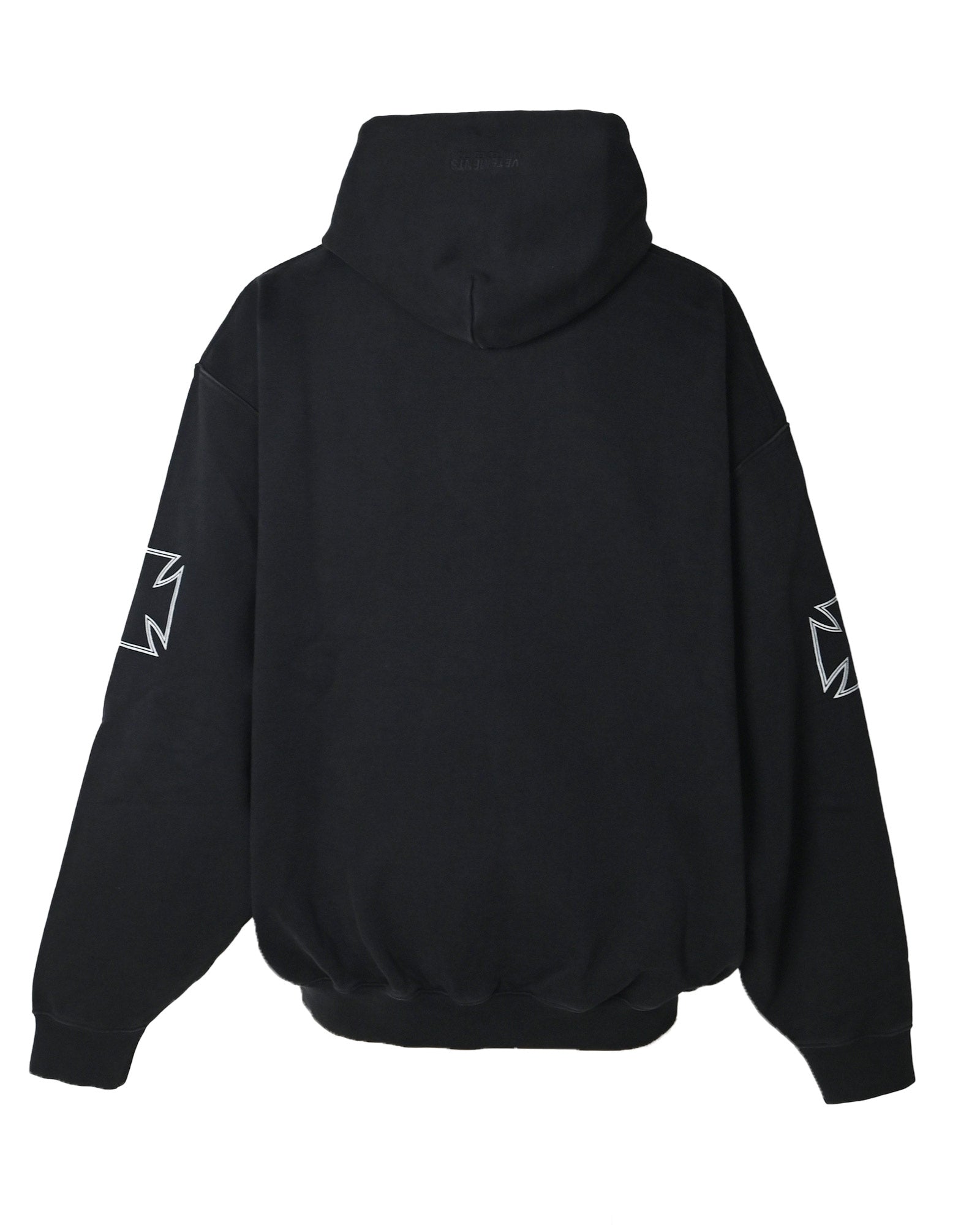 VETEMENTS・ヴェトモン - パーカー・フーディ TRIPPLE BIKER CROSS LOGO HOODIE / BLACK