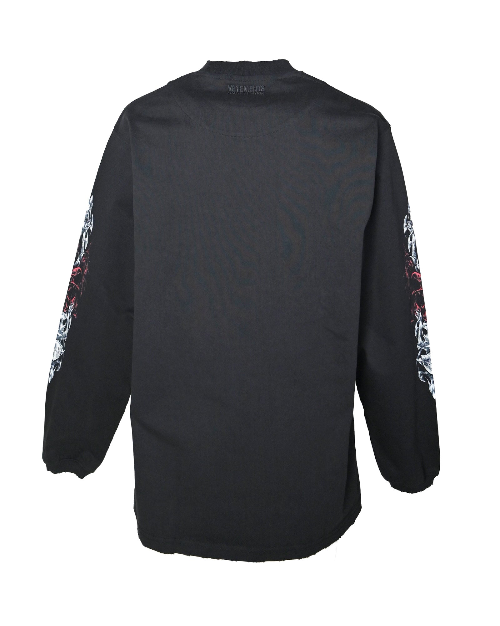 VETEMENTS・ヴェトモン - L/S Tシャツ METAL LONGSLEEVE / WASHED-OUT BLACK