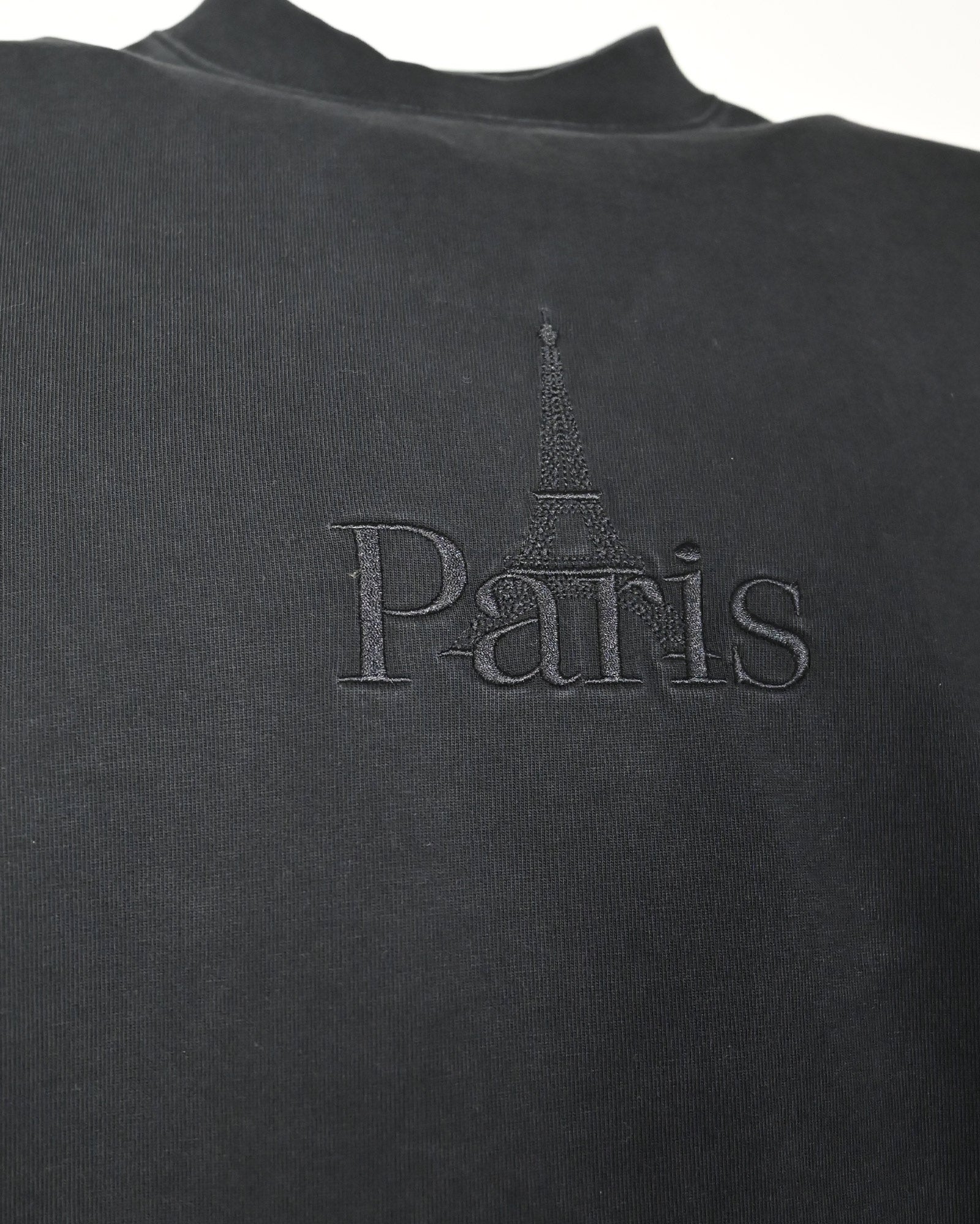 VETEMENTS・ヴェトモン - L/S Tシャツ PARIS EMBROIDERED LONGSLEEVE / BLACK