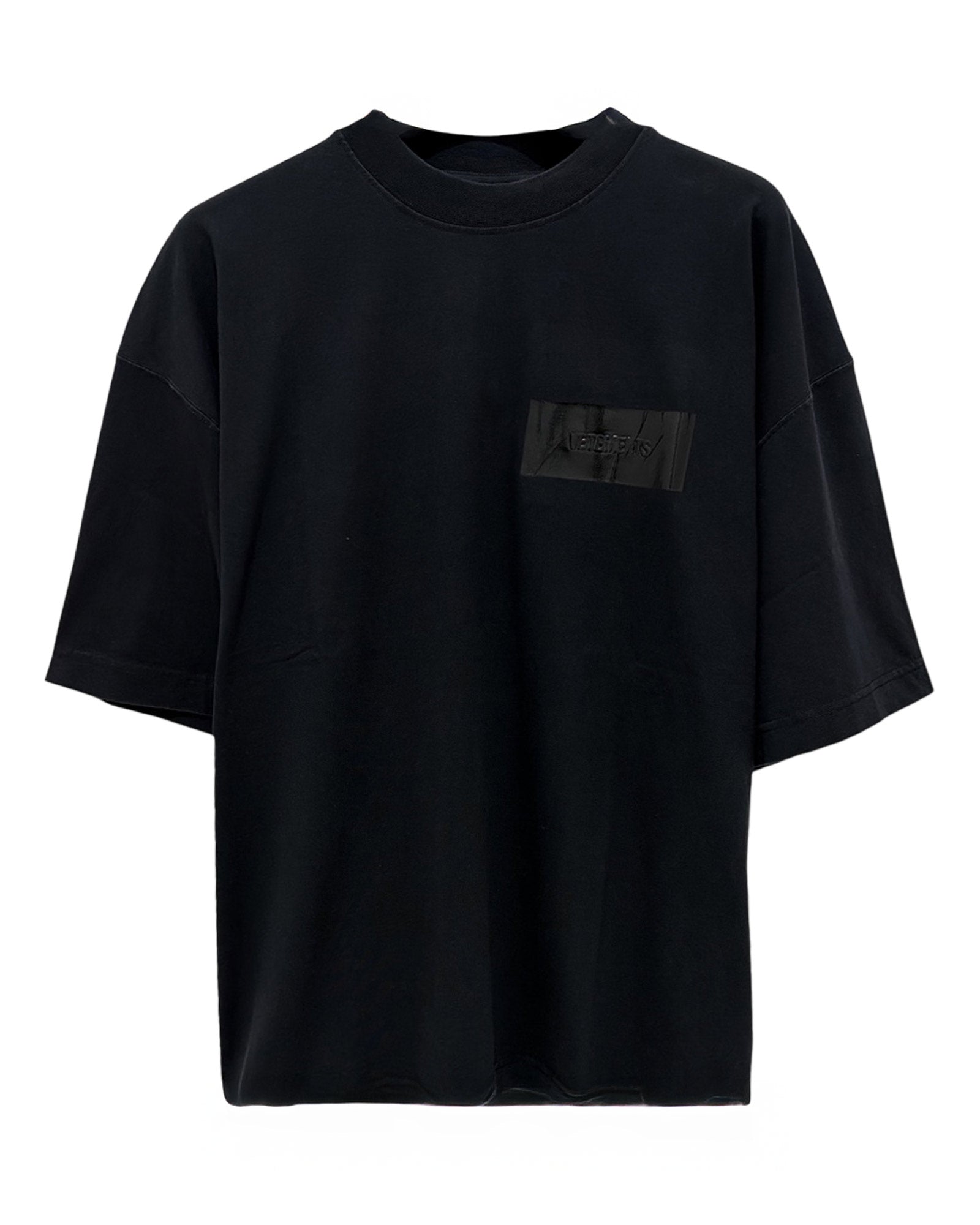 TAPED LOGO T-SHIRT / BLACK