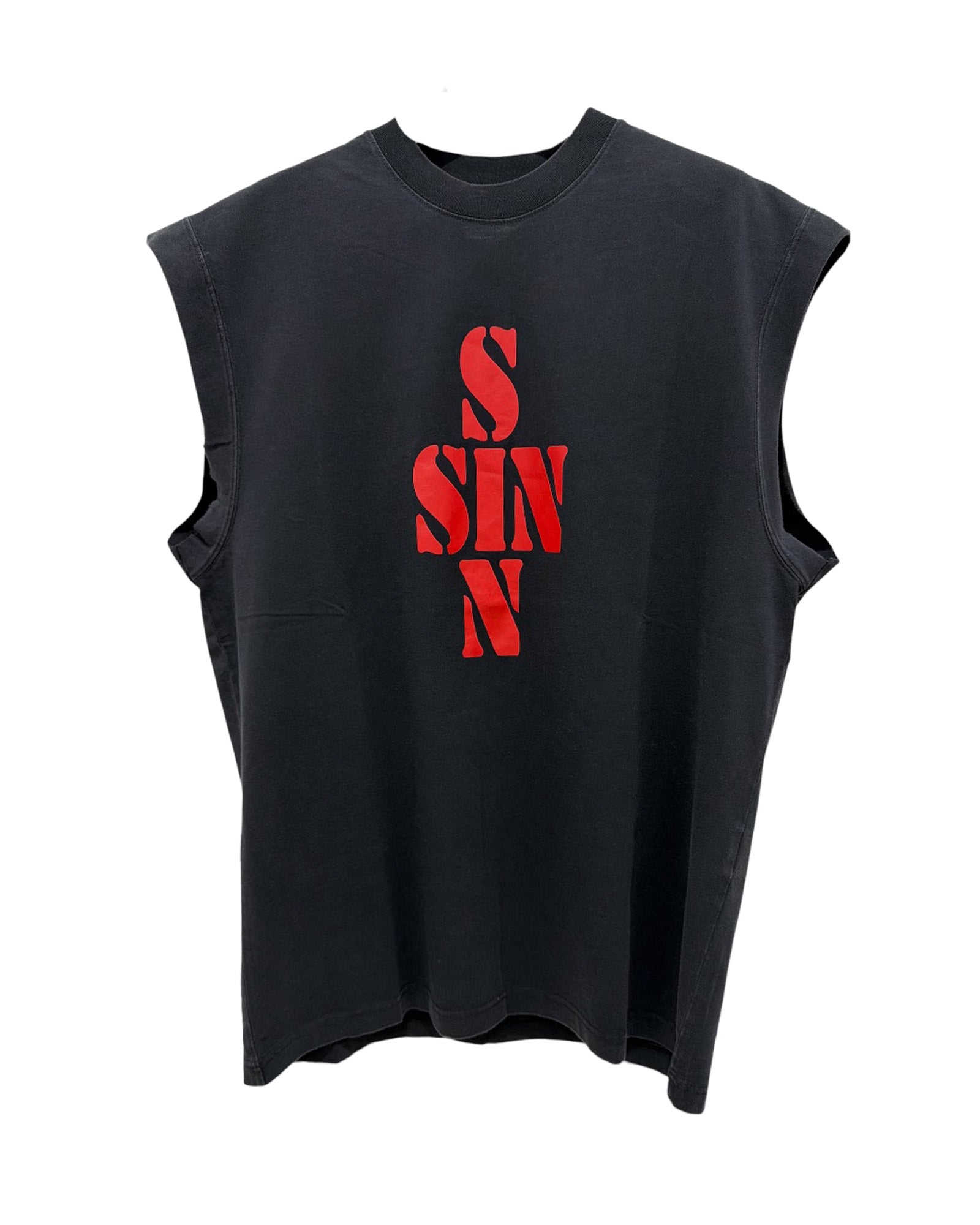 SIN SLEEVELESS T-SHIRT / BLACK
