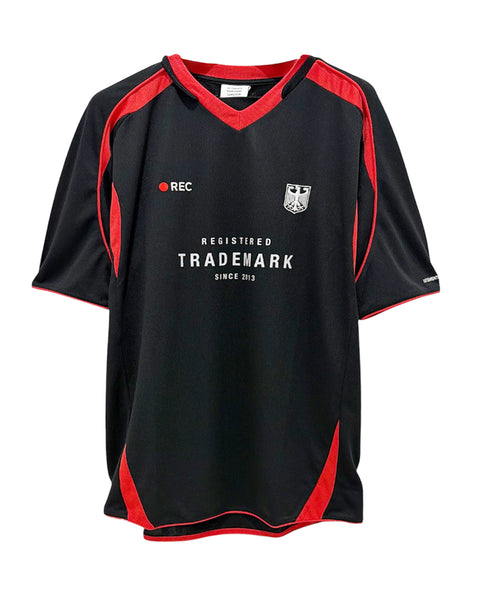 VETEMENTS (ヴェトモン) SS26 TシャツFOOTBALL JERSEY / BLACK/RED