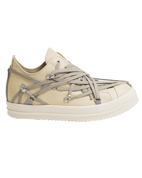 RICK OWENS (リック オウエンス) MEGALACED LOW SNEAKS / DINGE/MILK