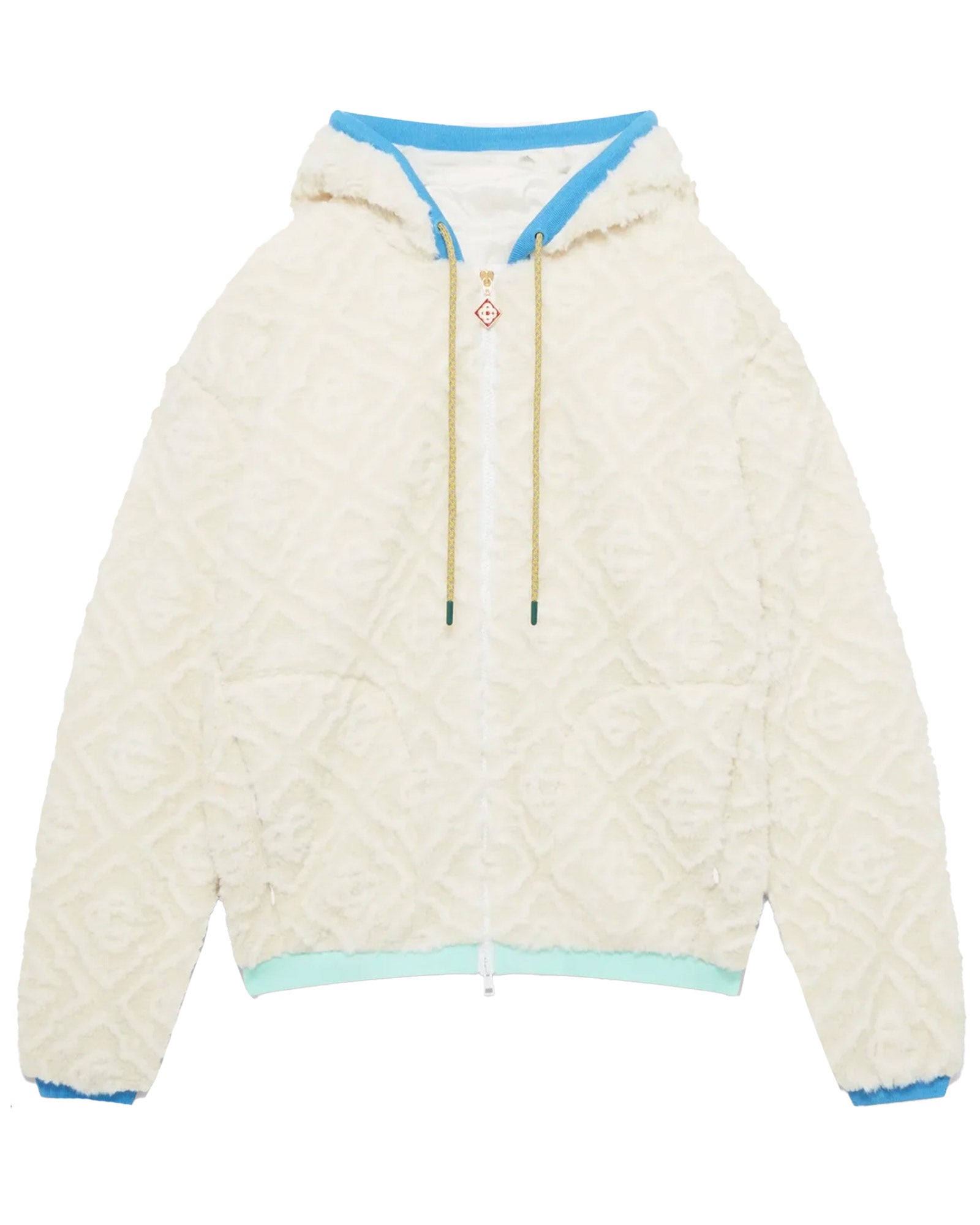 MENS MONOGRAM FLEECE JACKET / OFF-WHITE