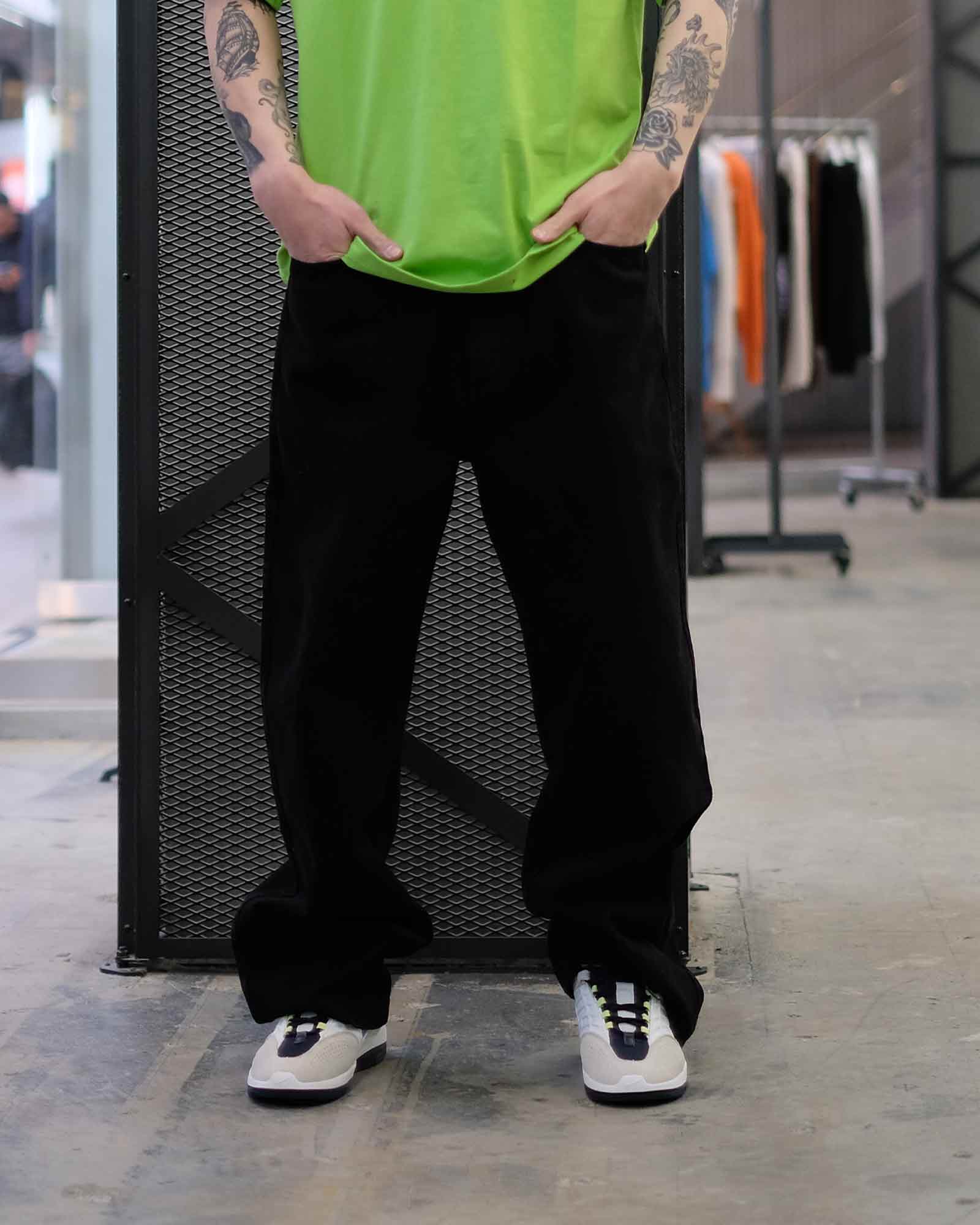 RASSVET・Rusbate -  MEN TYPO CLASSIC DENIM TROUSERS WOVEN / BLACK