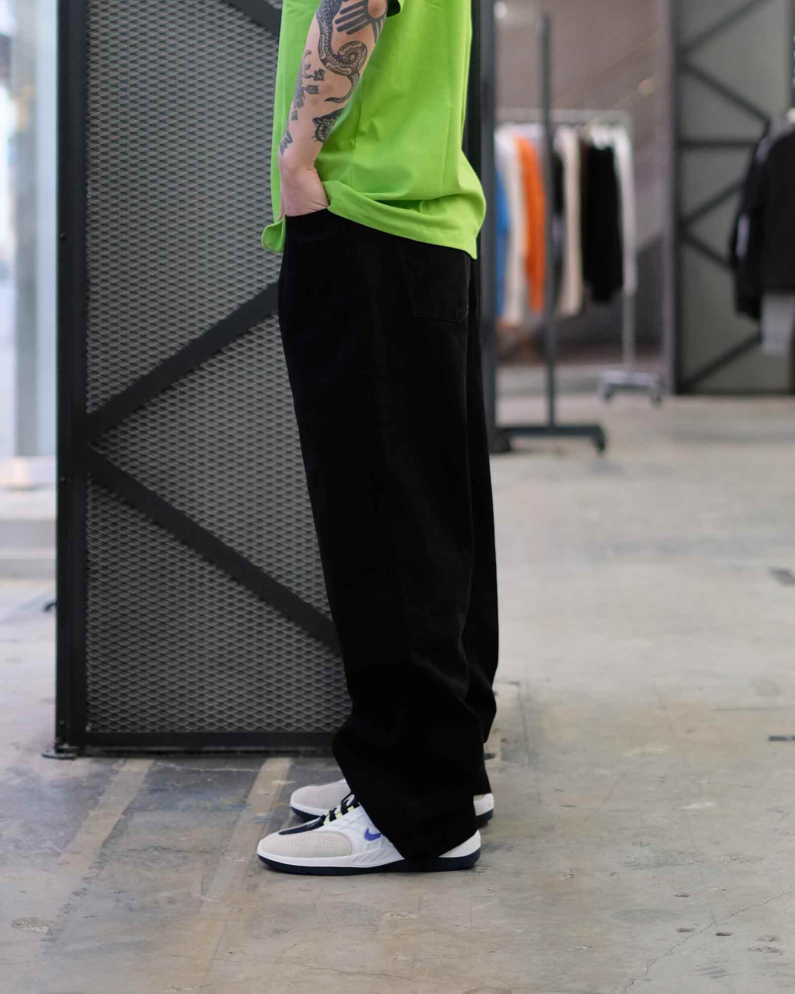 RASSVET・Rusbate -  MEN TYPO CLASSIC DENIM TROUSERS WOVEN / BLACK