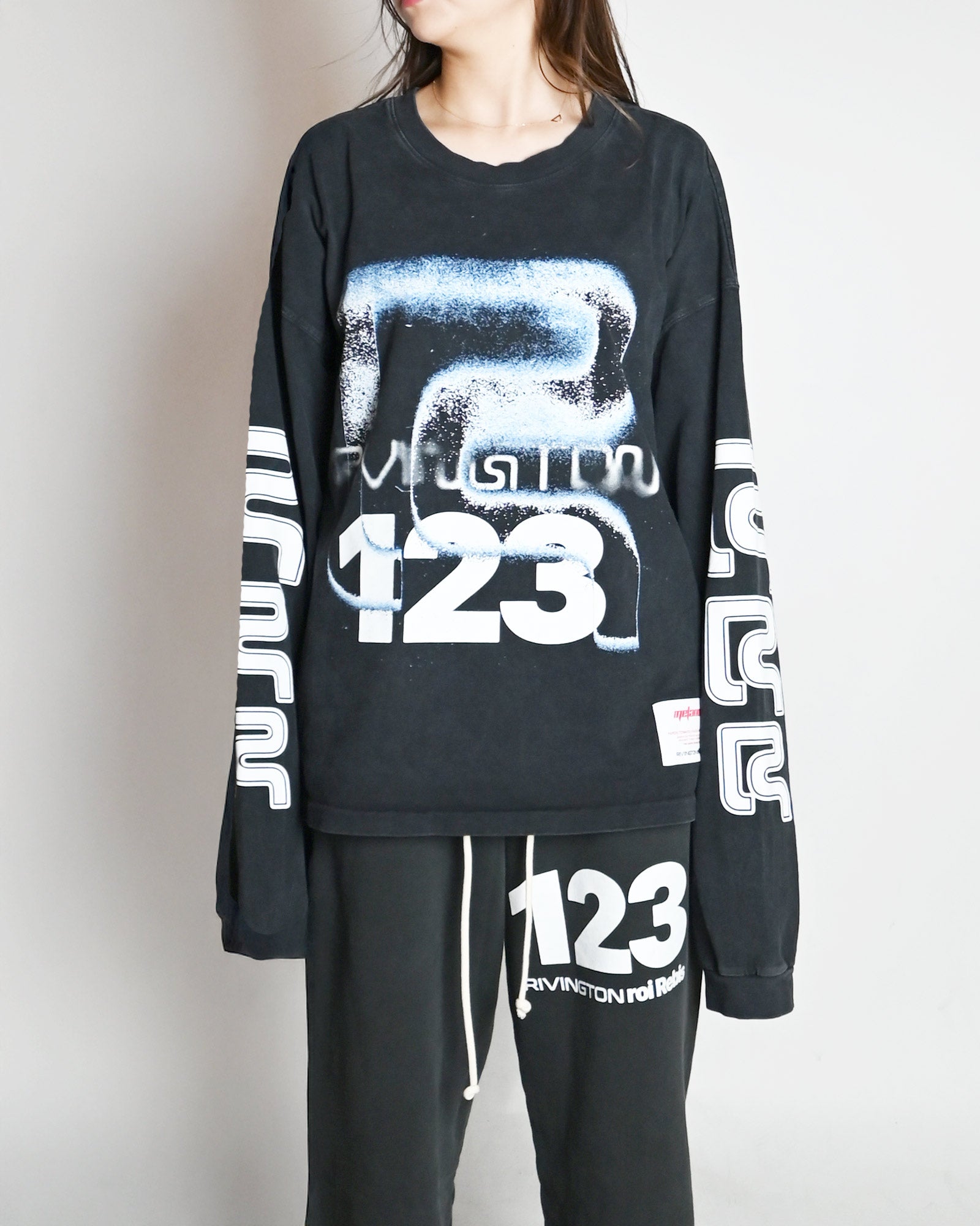 RRR123・リヴィントン ロイ レビス - L/S Tシャツ META ALMA CVA LS TEE / VINTAGE BLACK / BLUE