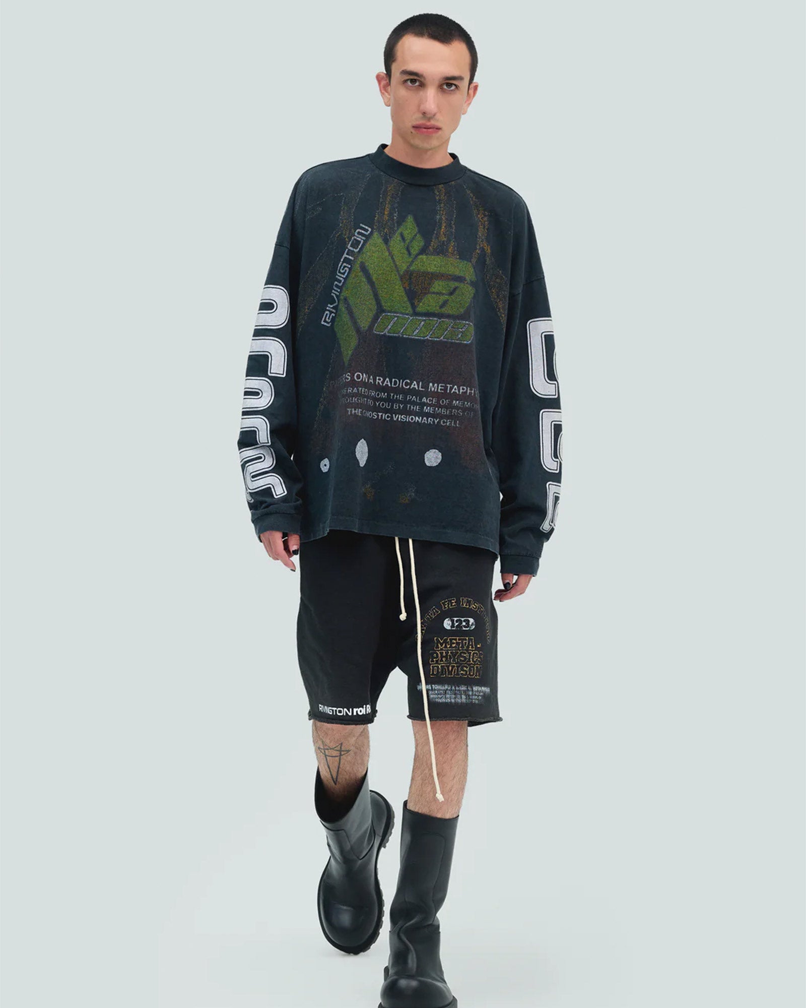 RRR123・リヴィントン ロイ レビス - L/S Tシャツ METAMOTH 2 VINTAGE LS TEE / VINTAGE BLACK