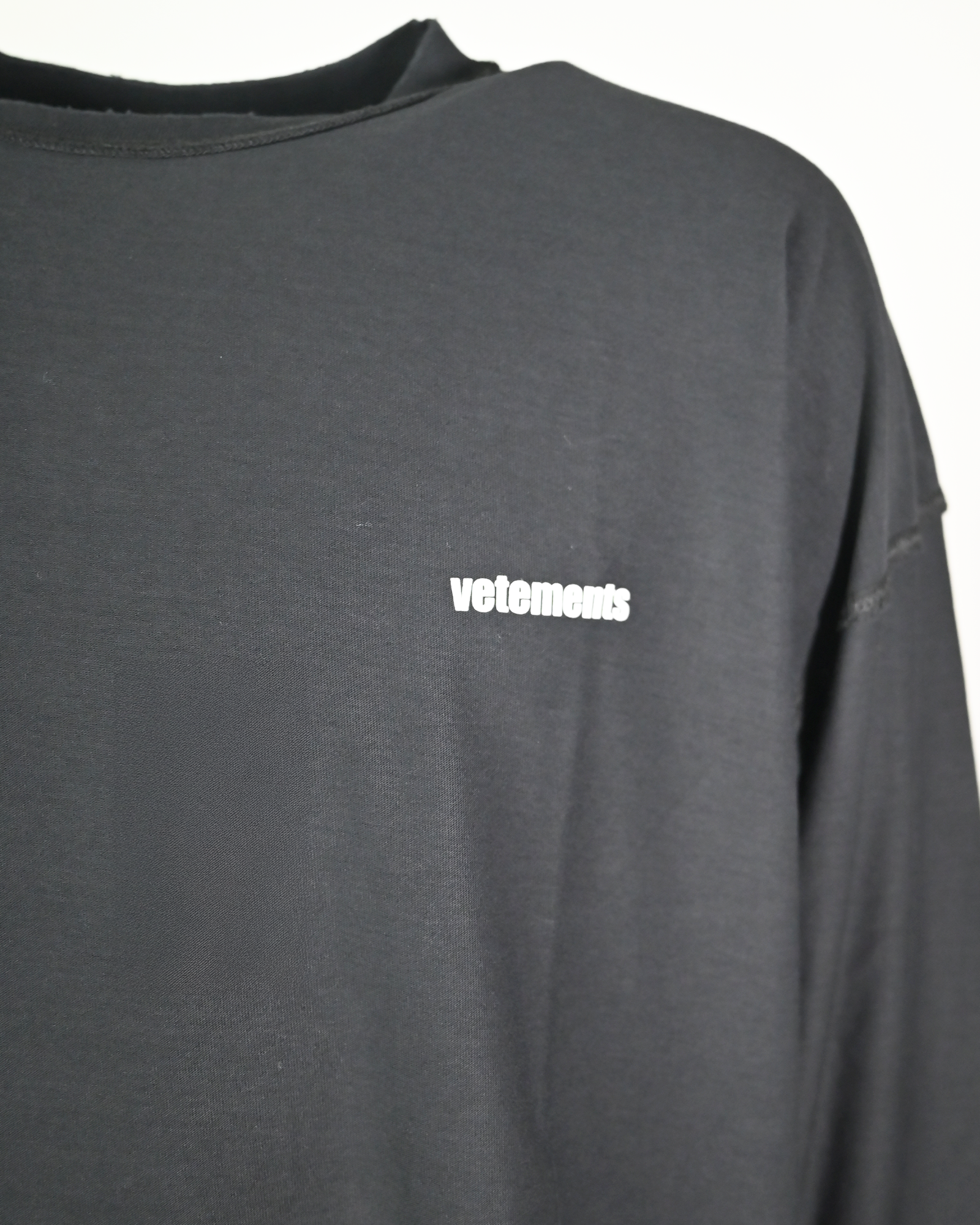 VETEMENTS・Vetements -  ANARCHIST SUMMER INSIDE OUT LONG SLEEVE / WASHED BLACK