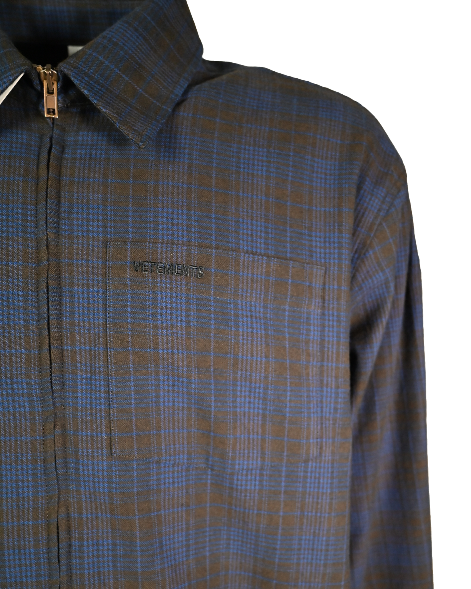 VETEMENTS・Vetements -  ZIP-UP FLANNEL SHIRT / BLACK CHECK
