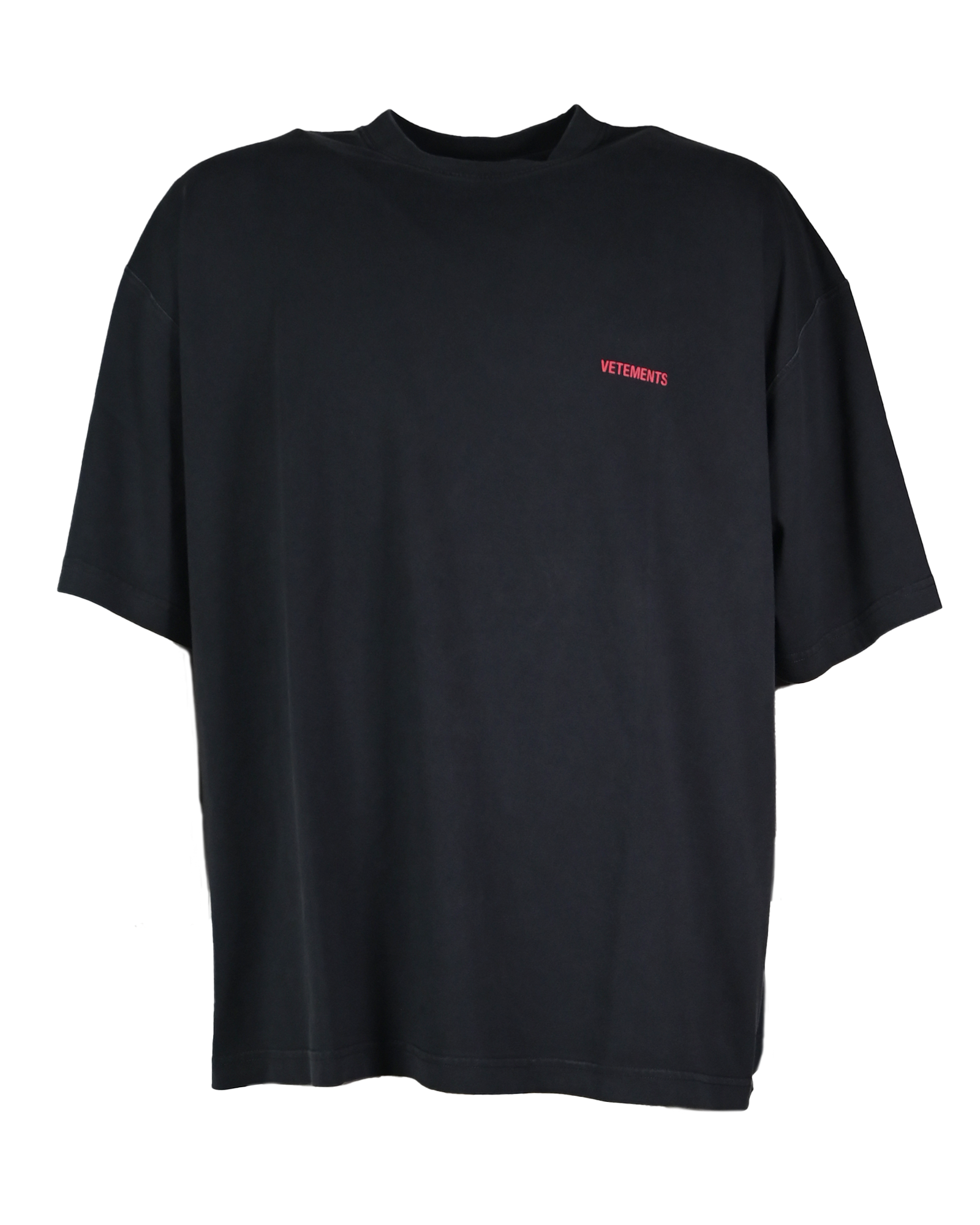 VETEMENTS・ヴェトモン - Tシャツ・カットソー CLASSIC LOGO BOXY T-SHIRT / WASHEDBLACK/RED