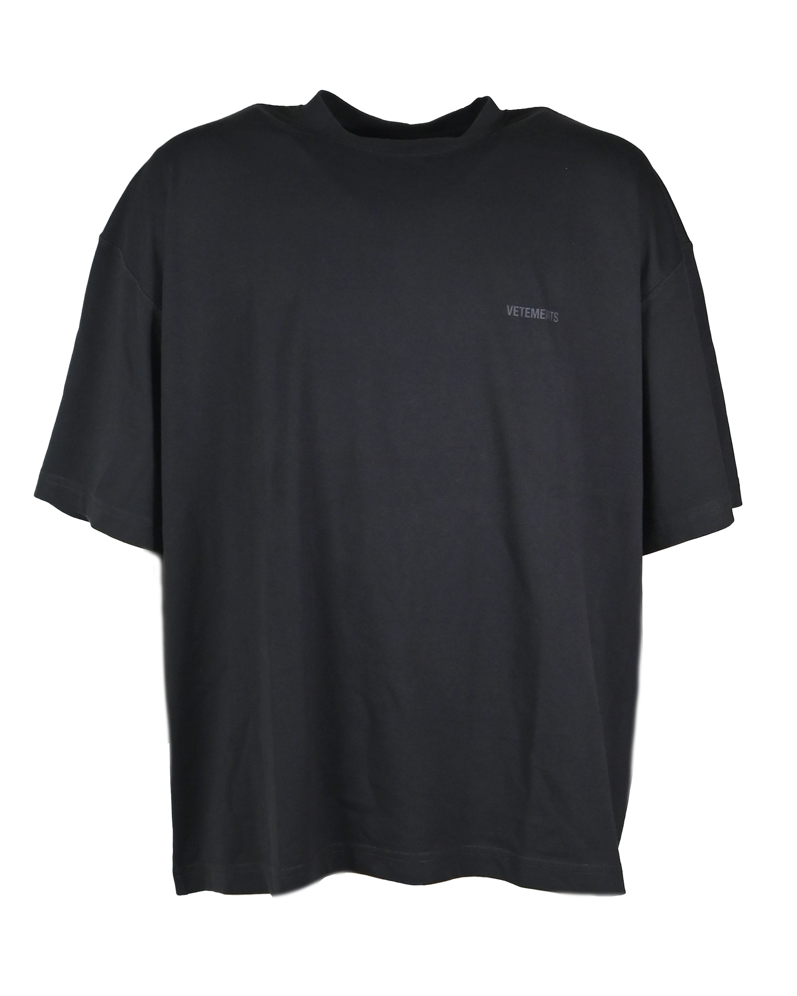 VETEMENTS・ヴェトモン - Tシャツ・カットソー CLASSIC LOGO BOXY T-SHIRT/ VINTAGE BLACK/BLACK