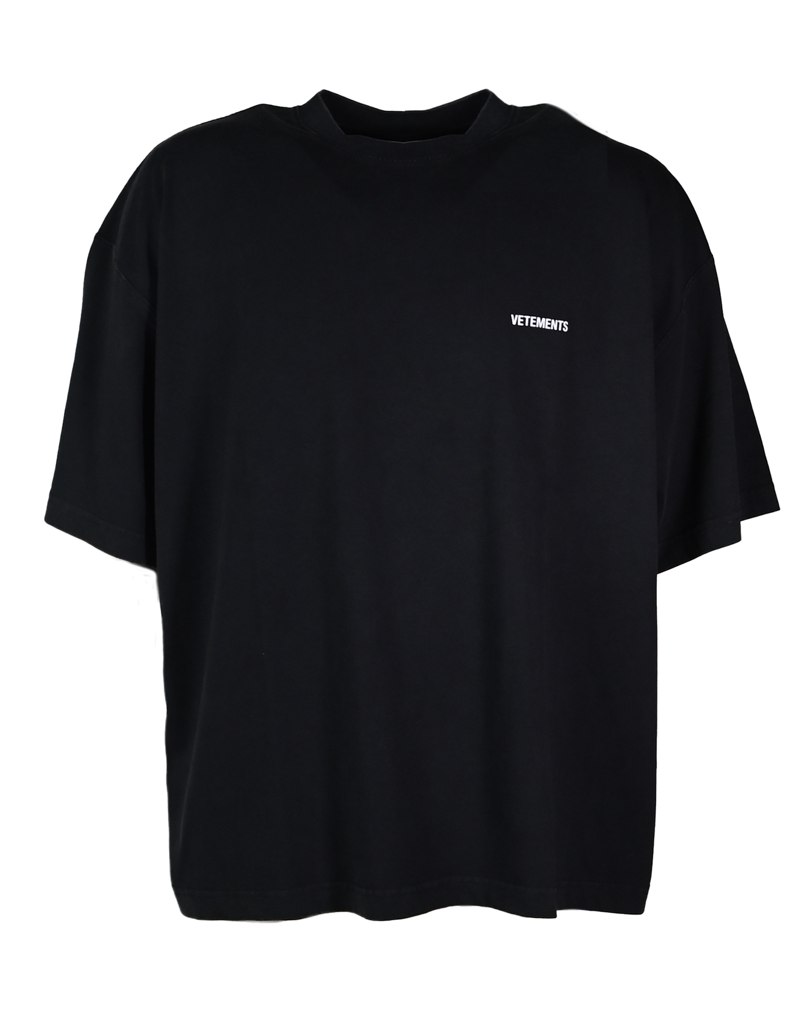 VETEMENTS・ヴェトモン - Tシャツ・カットソー CLASSIC LOGO BOXY T-SHIRT / FADED BLACK/WHITE