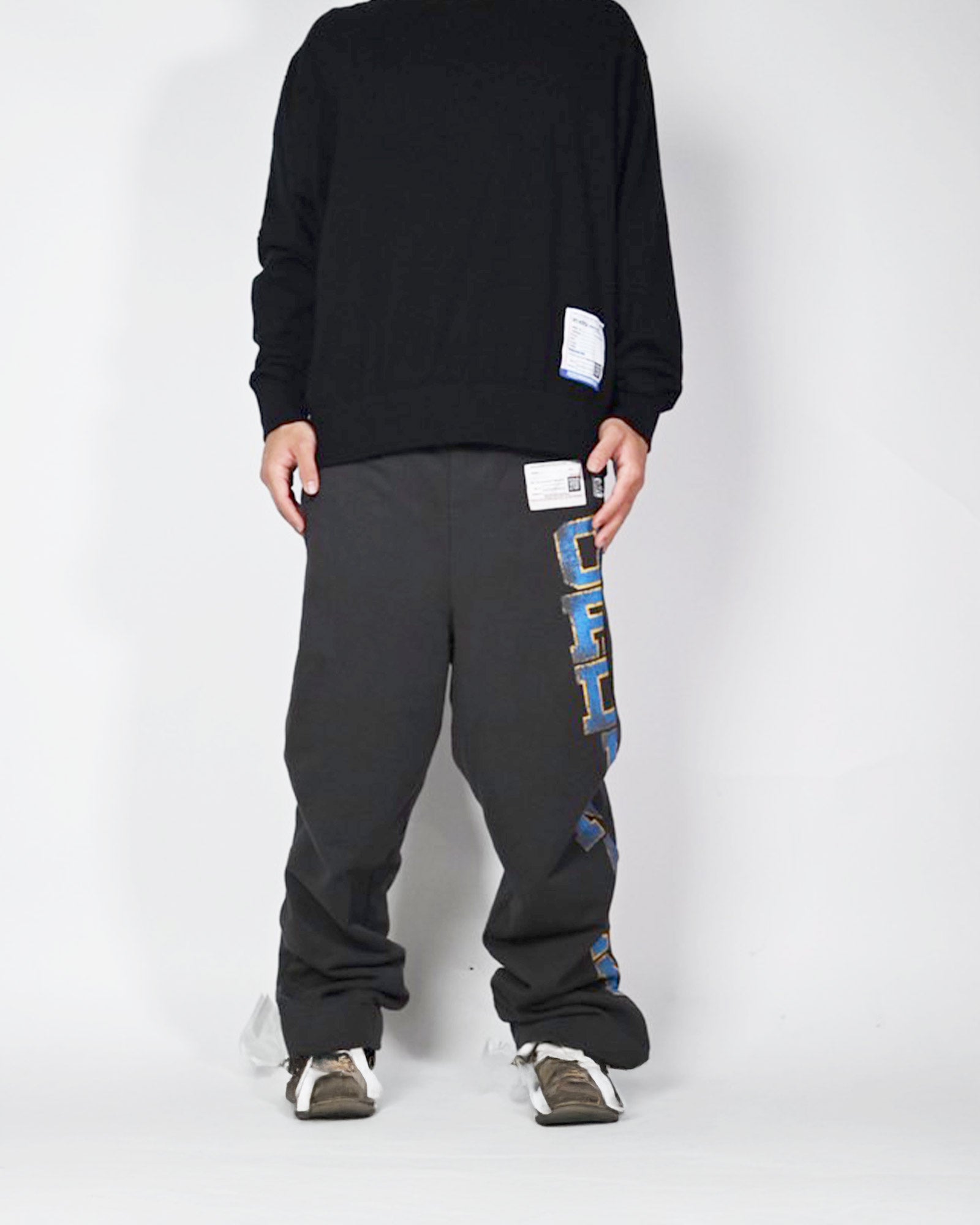 MIHARA YASUHIRO (ミハラヤスヒロ) COLLAGE PRINT RESIZED PANTS