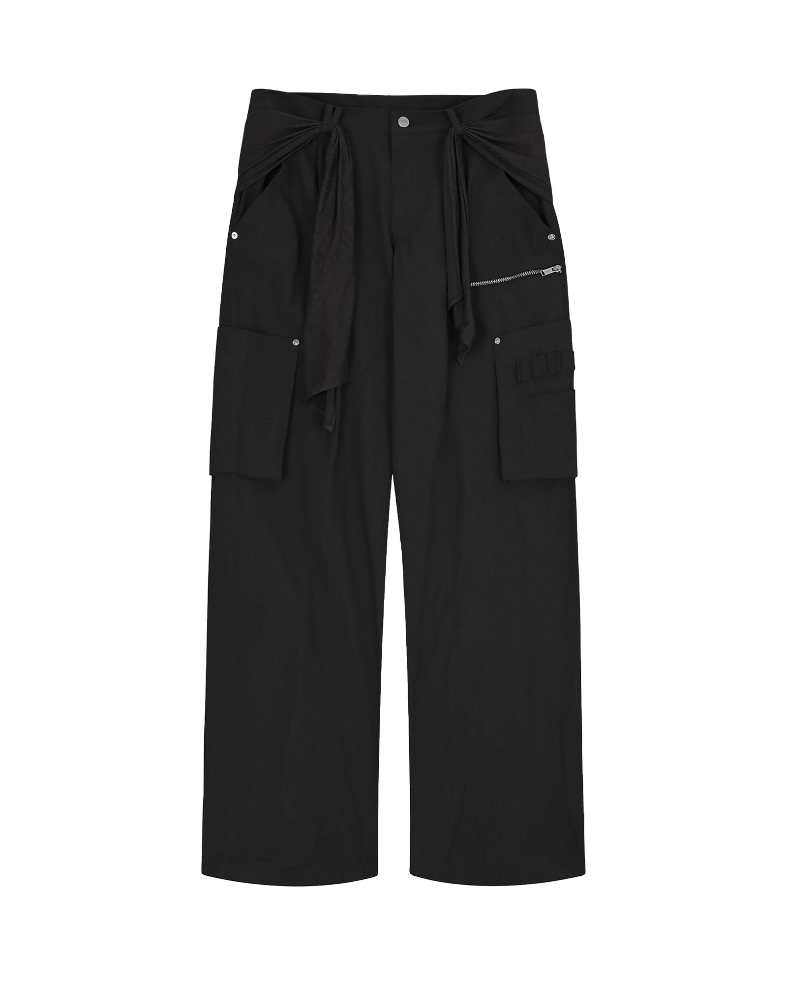 MIXED LAYERED TIE JOGGER PANTS (UNISEX)