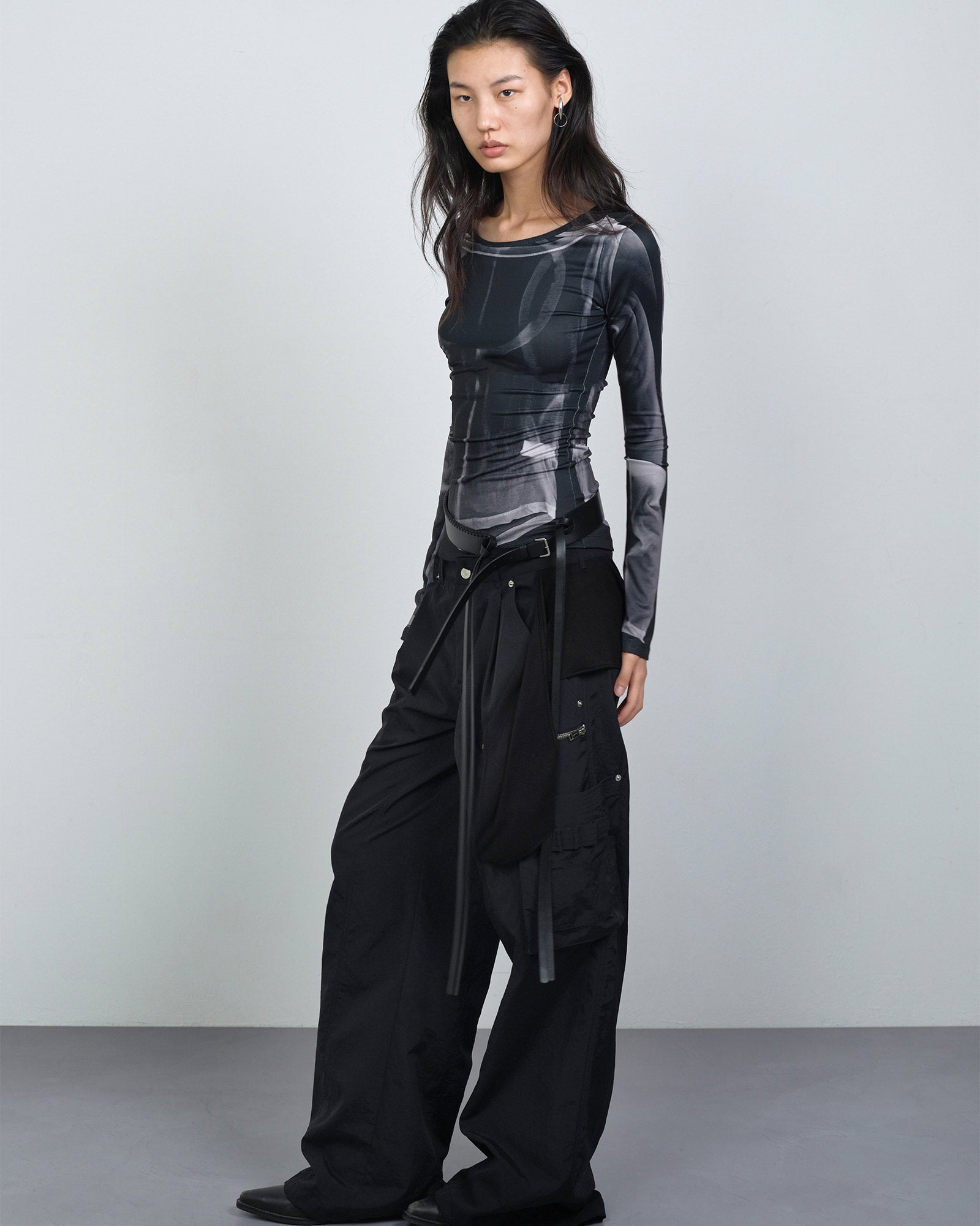NACHE・ナチェ - パンツ MIXED LAYERED TIE JOGGER PANTS (UNISEX)