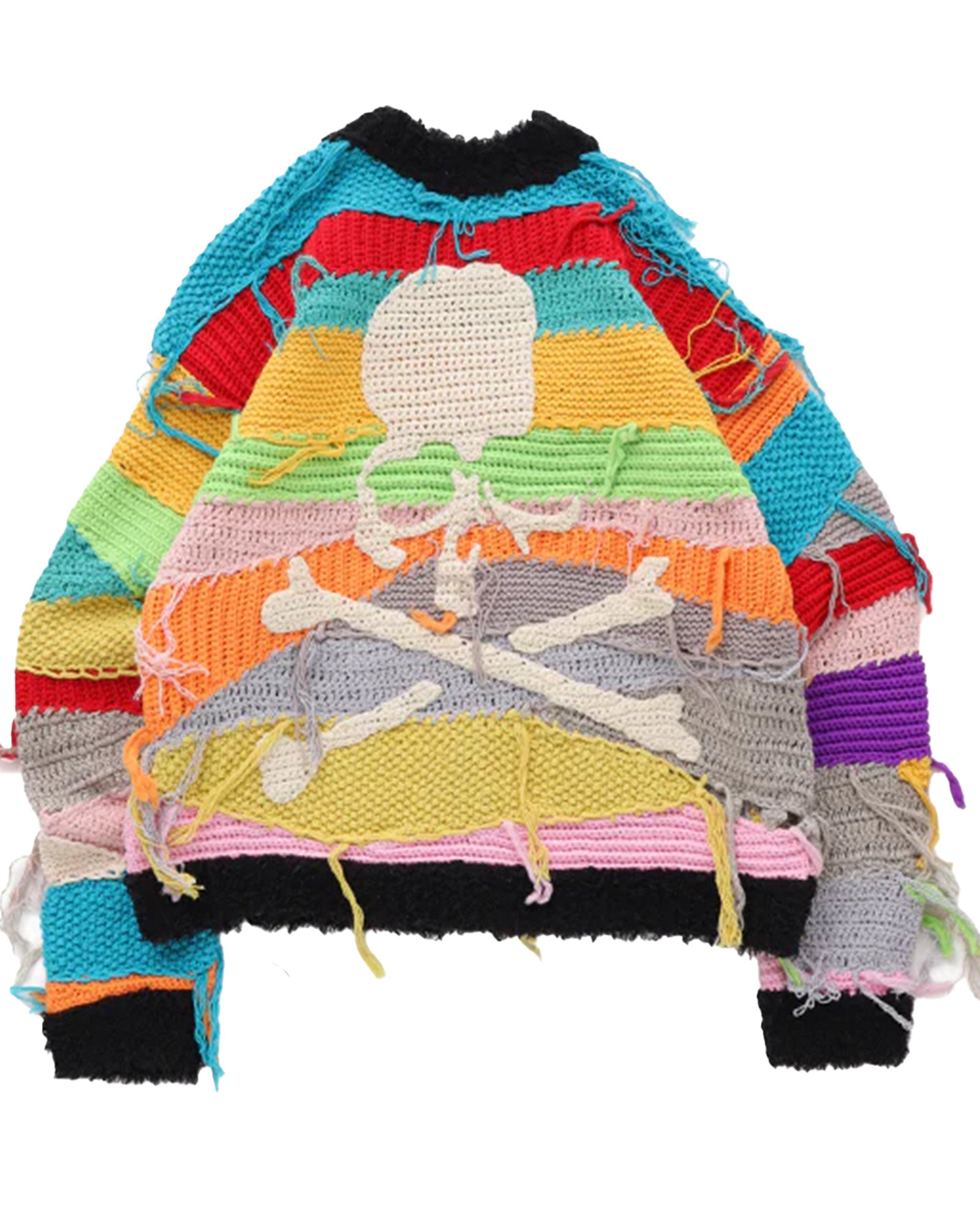 mastermind・マスターマインド - ニット・セーター HANDKNITTED MULTI PATCHWORK CARDIGAN / MULTI