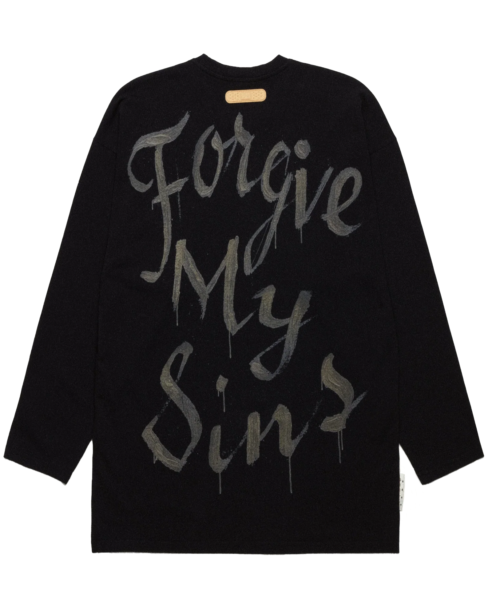PDF・プロジェクト・ドメニコ・フォルミケッティ - L/S Tシャツ ML LONG SLEEVE FORGIVE MY SINS / BLACK BLACK