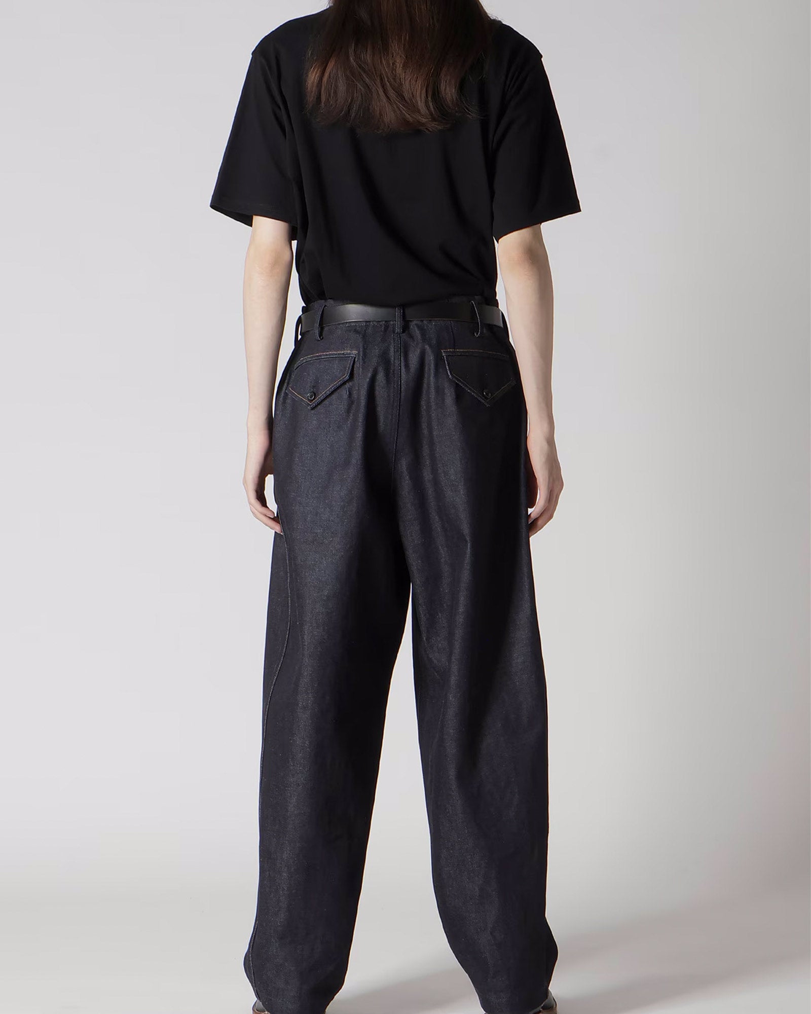 Y's for men・ワイズ フォー メン - デニムパンツ 13oz DENIM PANTS WITH SIDE TAPE / BLACK