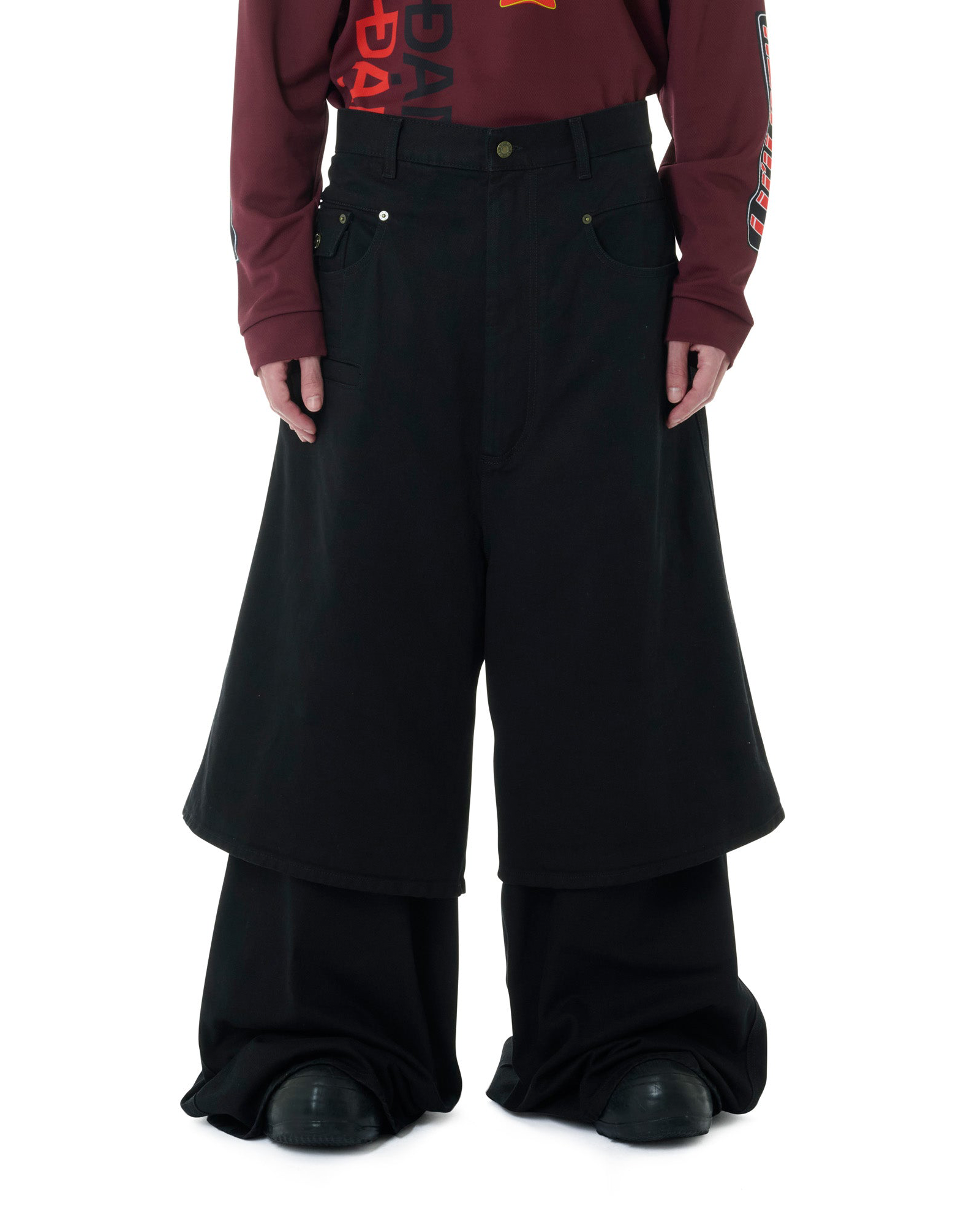LU'UDAN・ルーダン - その他パンツ DOUBLE-DECK DENIM / BLACK RINSE