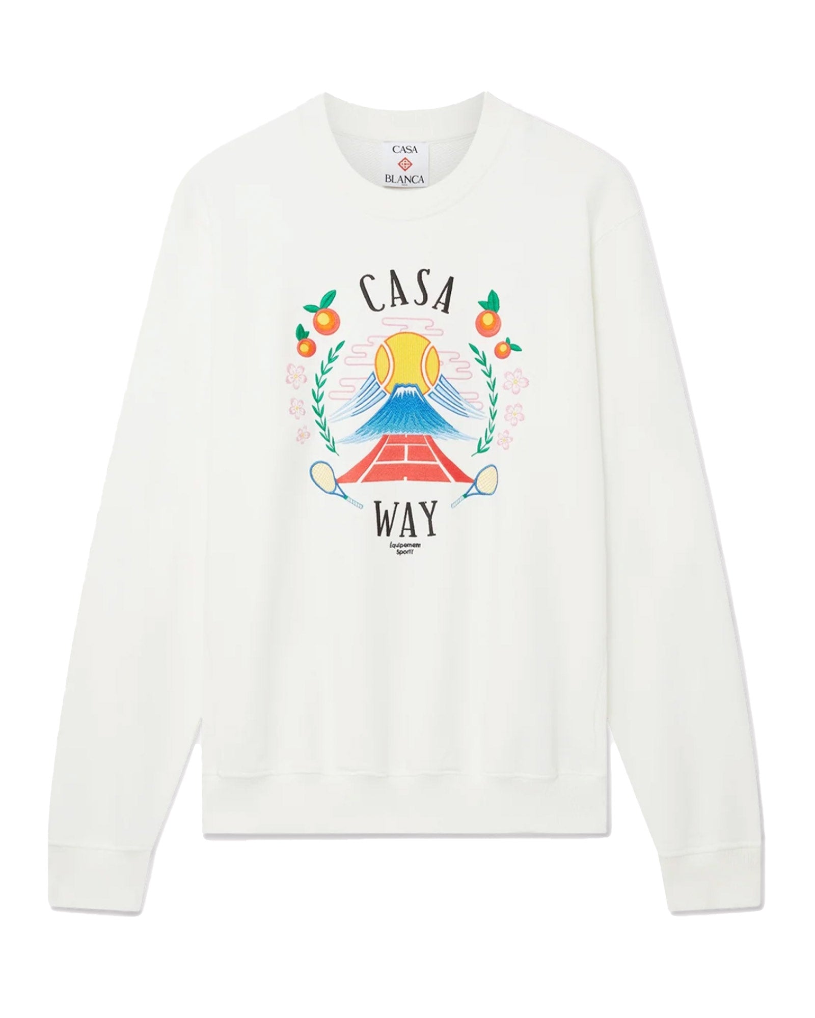 CASA WAY MOUNTAIN EMBROIDERED SWEATSHIRT / OFF-WHITE