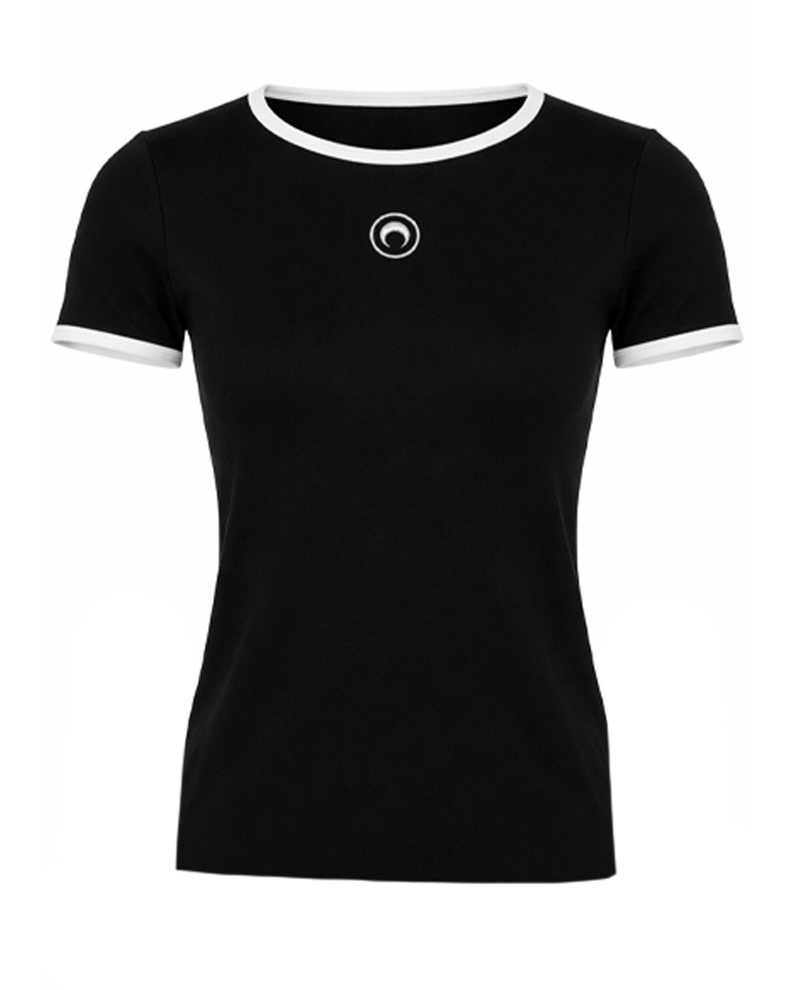 MOON LOGO BICOLOR JERSEY SS T-SHIRT / BLACK/WHITE