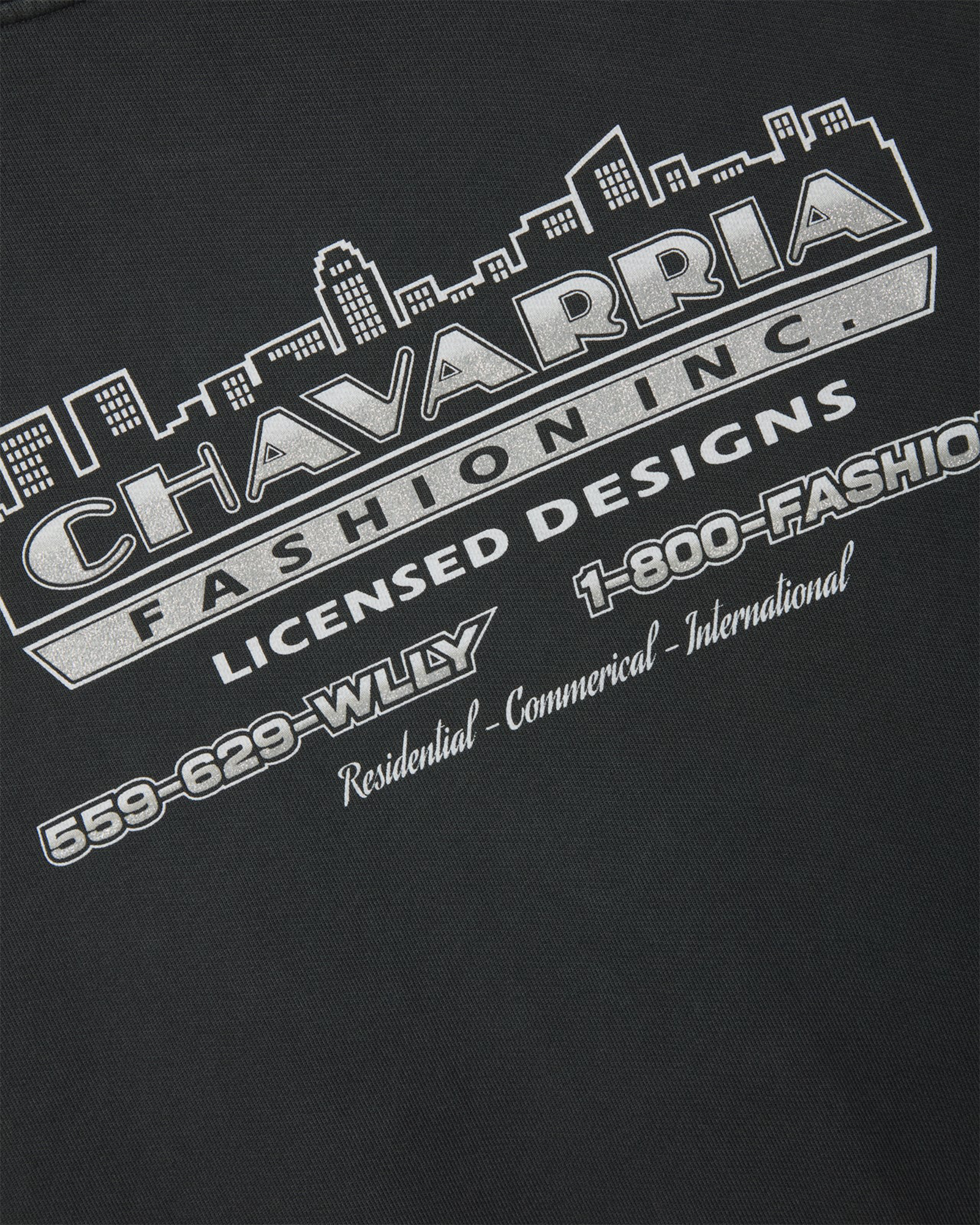 WILLY CHAVARRIA・ウィリー・チャバリア -  CHAVARRIA LICENSED DESIGNS ZIP HOODIE / BLACK