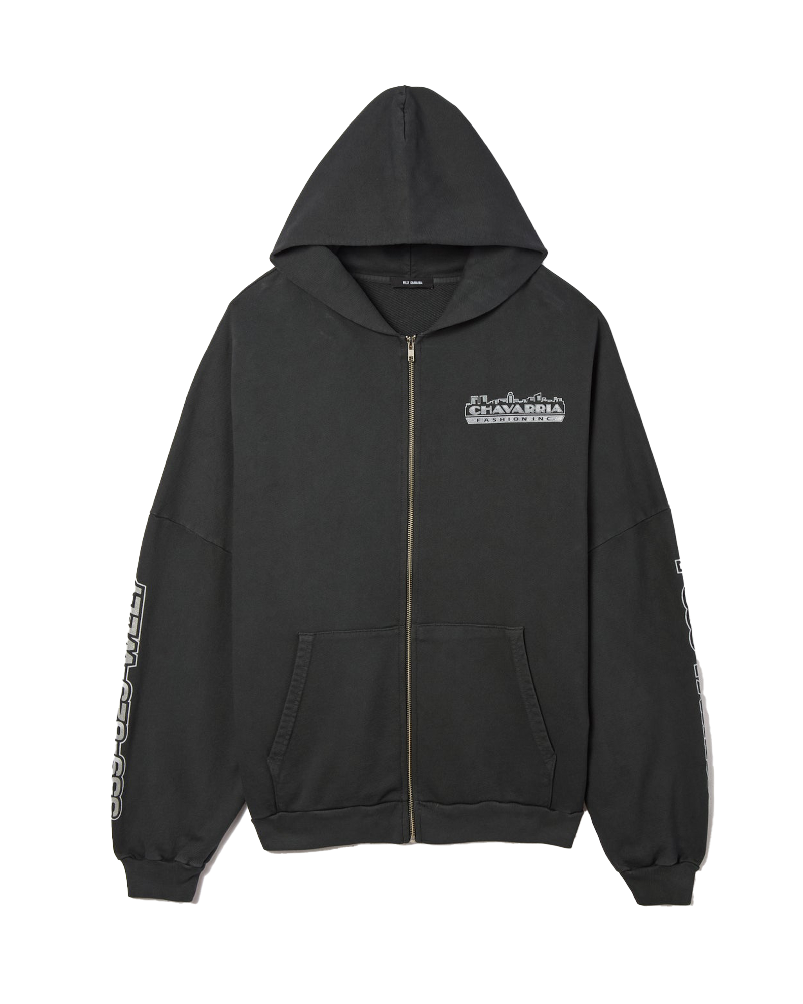 WILLY CHAVARRIA・ウィリー・チャバリア -  CHAVARRIA LICENSED DESIGNS ZIP HOODIE / BLACK