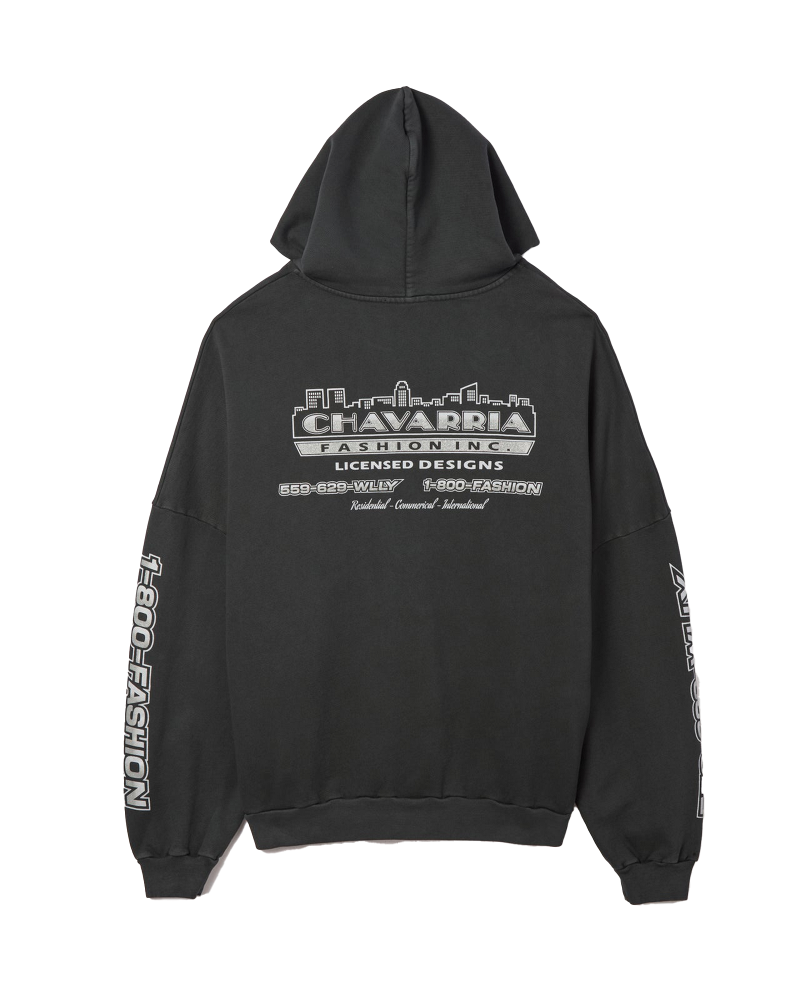 WILLY CHAVARRIA・ウィリー・チャバリア -  CHAVARRIA LICENSED DESIGNS ZIP HOODIE / BLACK