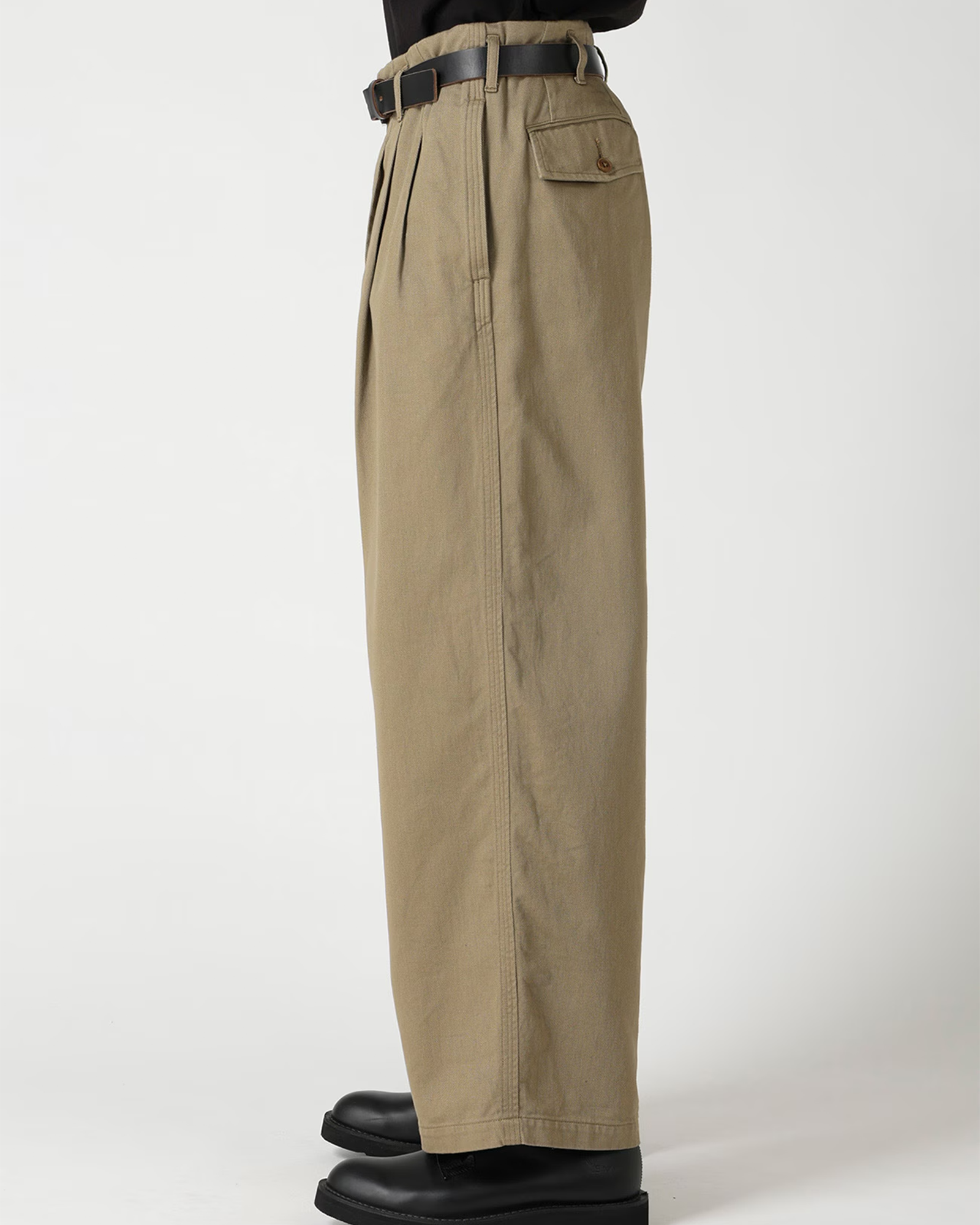 Y's for men・ワイズ フォー メン - その他パンツ SPOTTED KATSURAGI 6 TUCKS PANTS / BEIGE