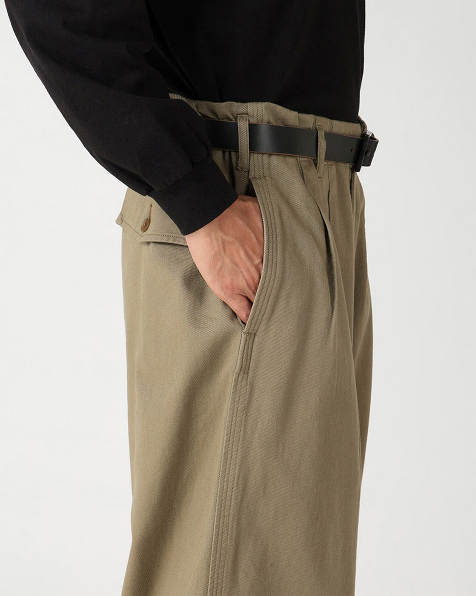Y's for men・ワイズ フォー メン - その他パンツ SPOTTED KATSURAGI 6 TUCKS PANTS / BEIGE