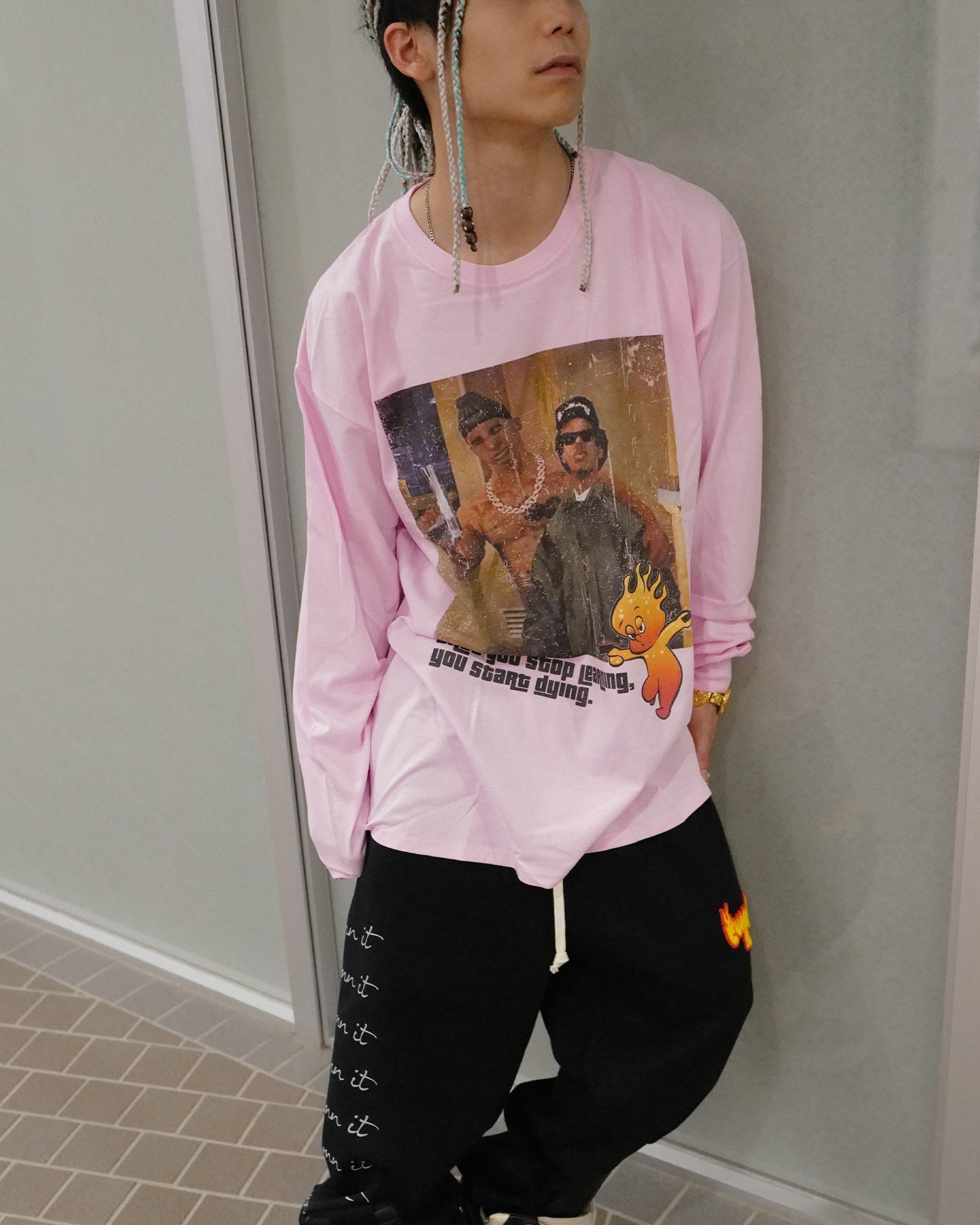 CVTVLIST・カタリスト - L/S Tシャツ GUNS LONGSLEEVE TEE / PINK