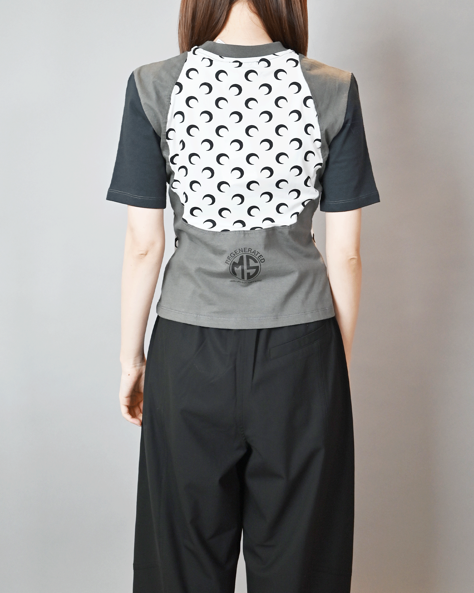 Marine Serre × REGENERATED GRAPHIC T-SHIRTS BABY FIT T-SHIRT  / NIGHT OWL