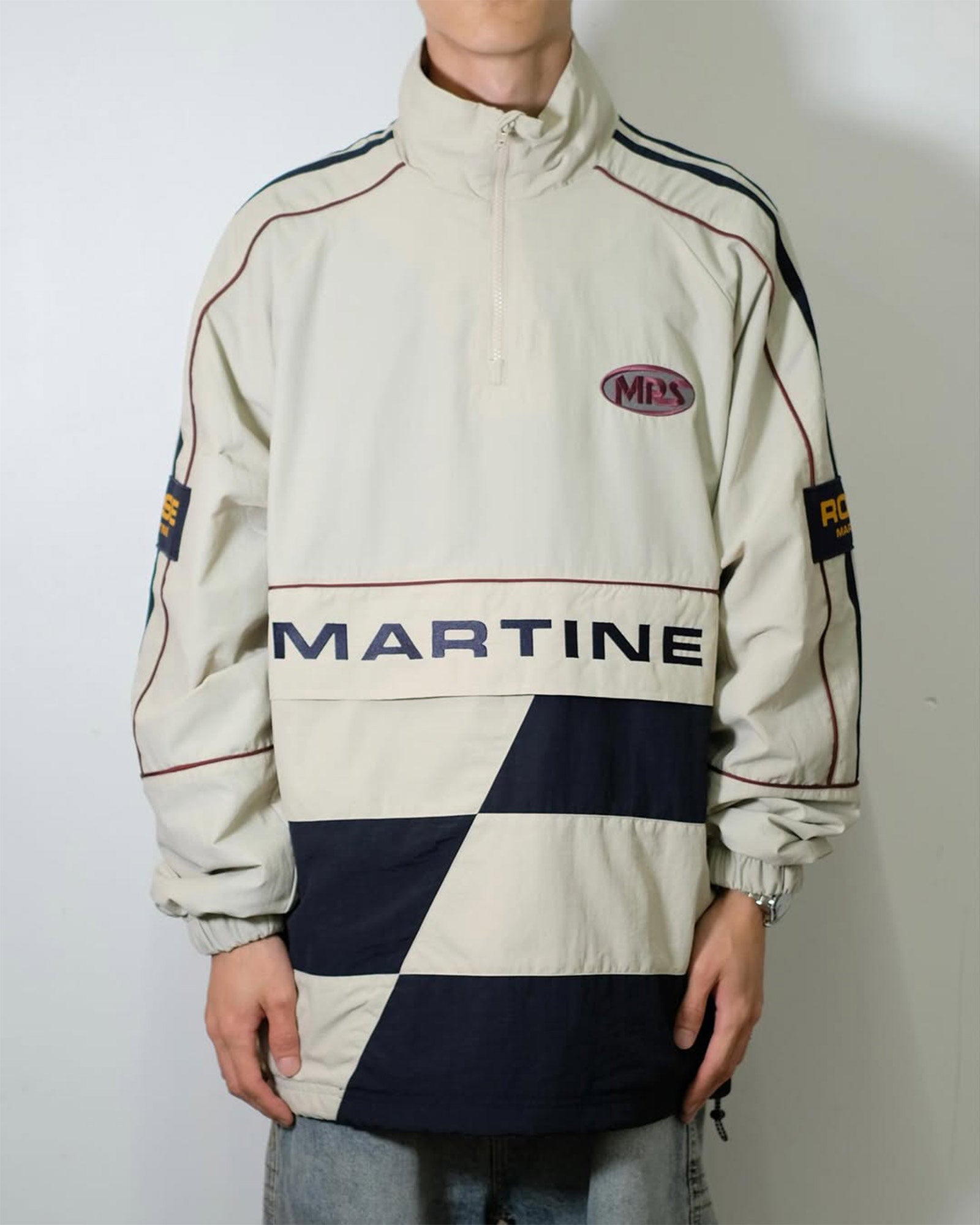 Martine Rose・マーティンローズ - L/S Tシャツ HOCKEY PULLOVER / WHITE