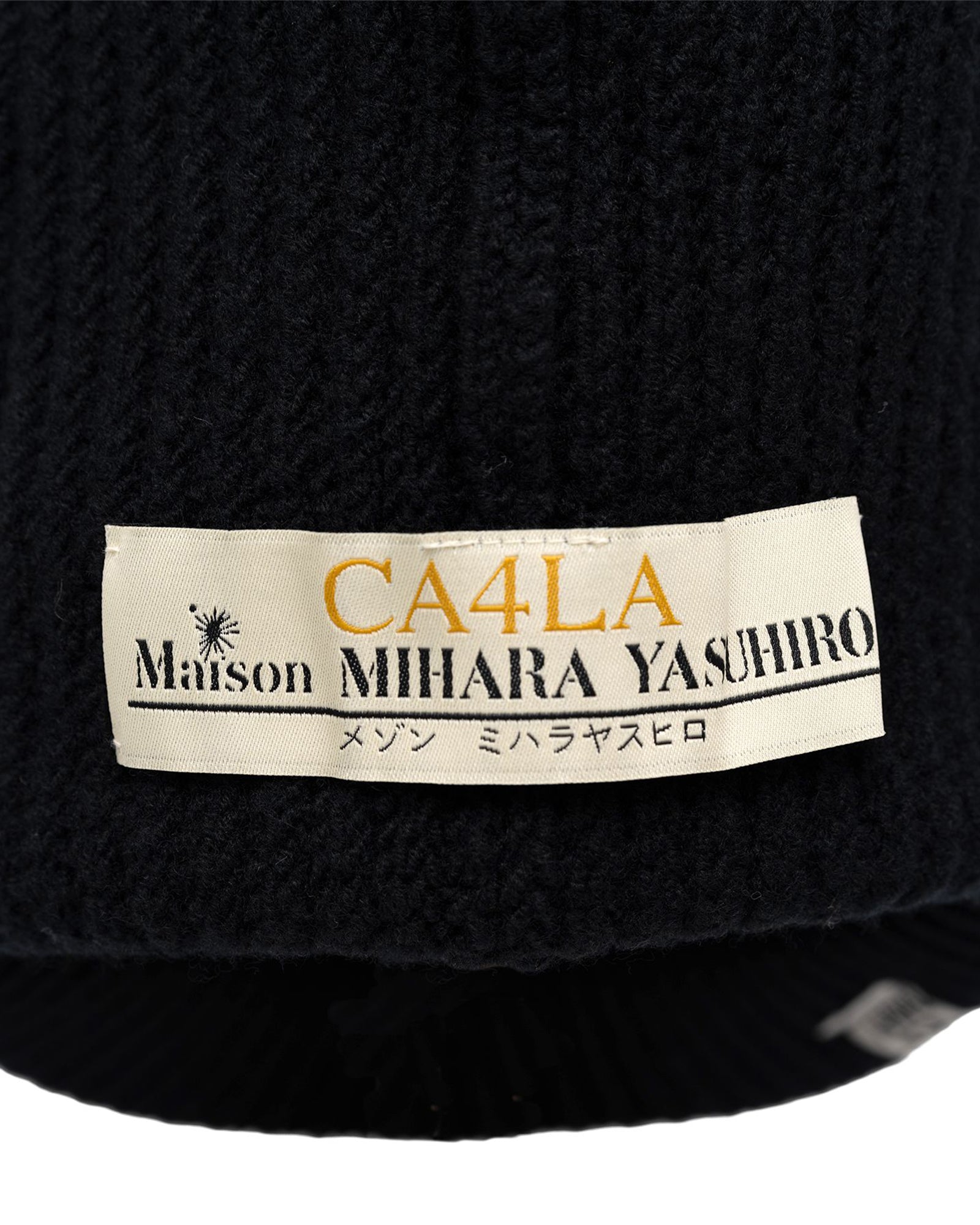 MIHARA YASUHIRO・ミハラヤスヒロ - キャップ MASKED VISOR KNIT CAP / BLACK