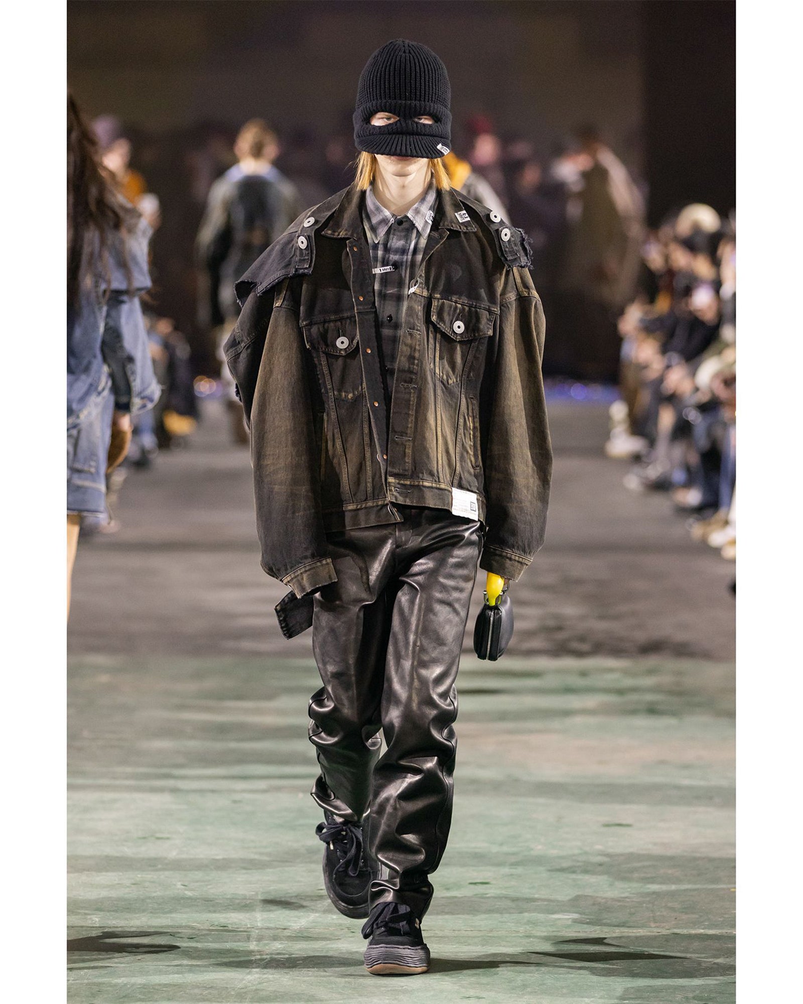 MIHARA YASUHIRO・ミハラヤスヒロ - キャップ MASKED VISOR KNIT CAP / BLACK