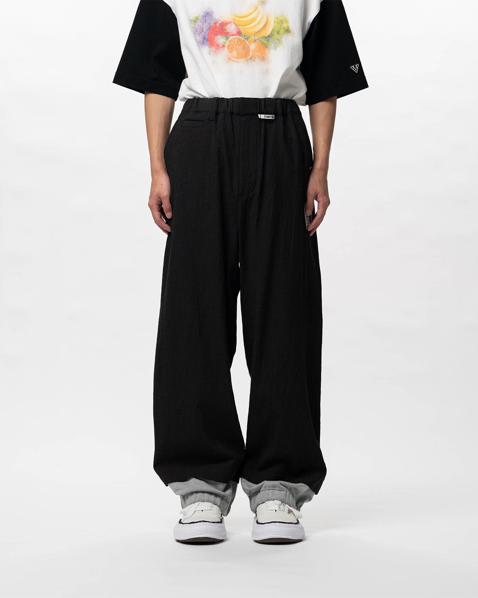 [最終値下]ミハラヤスヒロ　エアウールスケーターパンツ MIHARA YASUHIRO (ミハラヤスヒロ) MIX LAYERED WOOL PANTS / BLACK