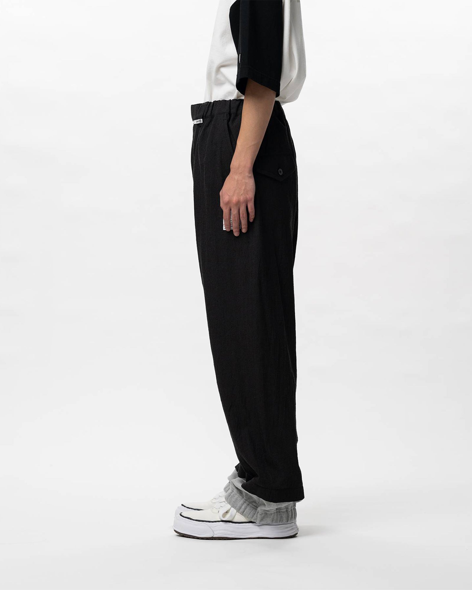 [最終値下]ミハラヤスヒロ　エアウールスケーターパンツ MIHARA YASUHIRO (ミハラヤスヒロ) MIX LAYERED WOOL PANTS / BLACK