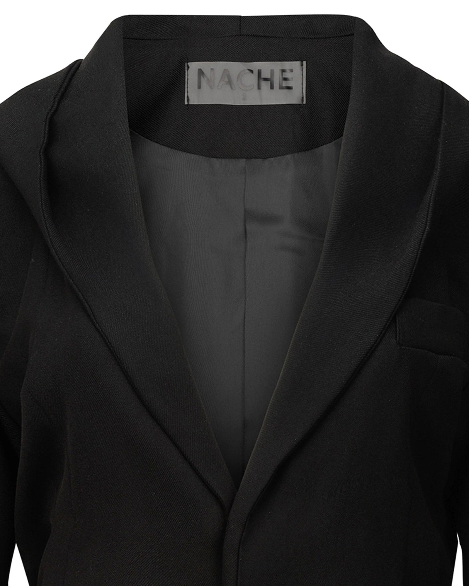 NACHE・ナチェ - ジャケット MAGNETIC HOODIE BLAZER / BLACK