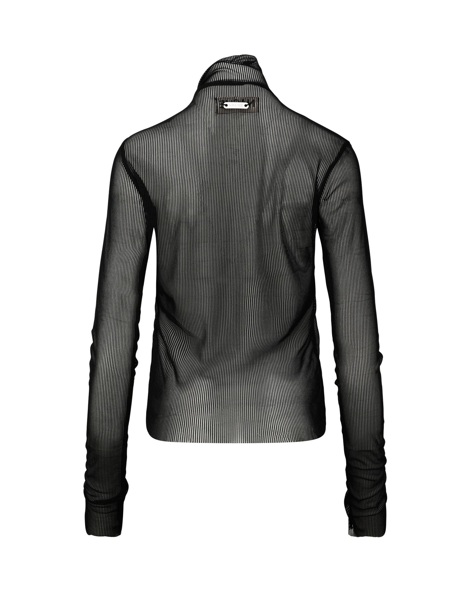 NACHE・ナチェ - L/S Tシャツ PULLED NECK LONG SLEEVE / BLACK