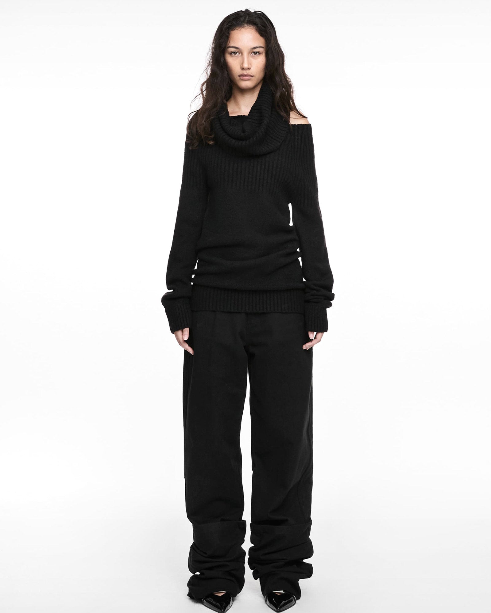 NACHE・ナチェ - デニムパンツ REVERSE COTTON PANTS / BLACK