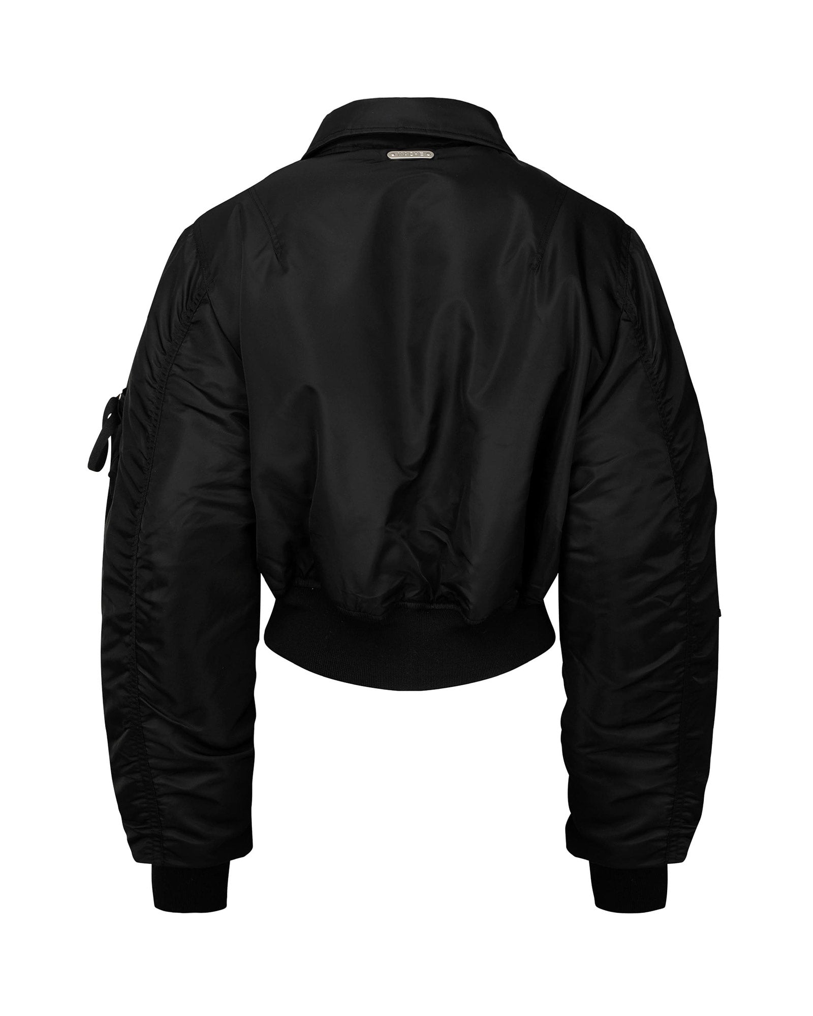 NACHE・ナチェ - ナイロンジャケット CROPPED BOMBER JACKET / BLACK