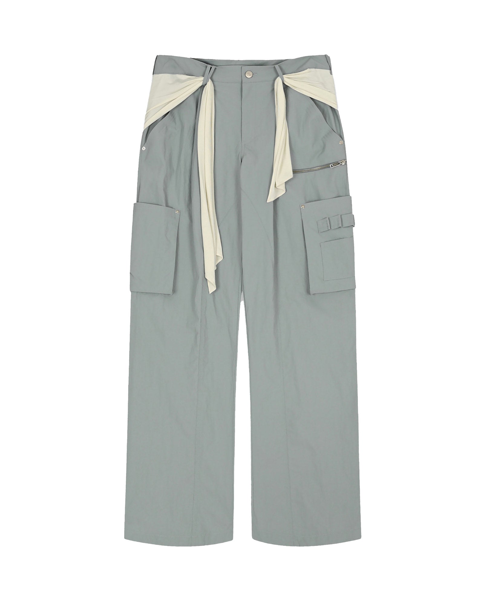 NACHE・Nache -  MIXED LAYERED TIE JOGGER PANTS (UNISEX) / LIGHT BLUE