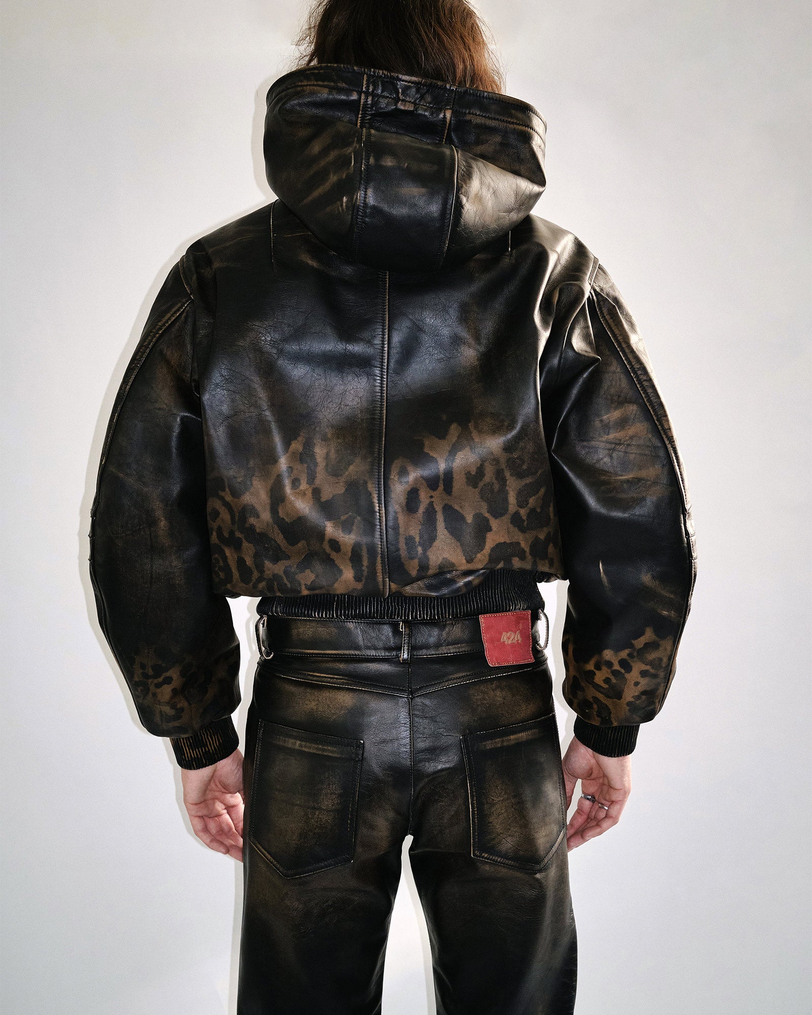 424・フォートゥーフォー - ジャケット NEW 424 BOMBER / BLACK & CHEETAH