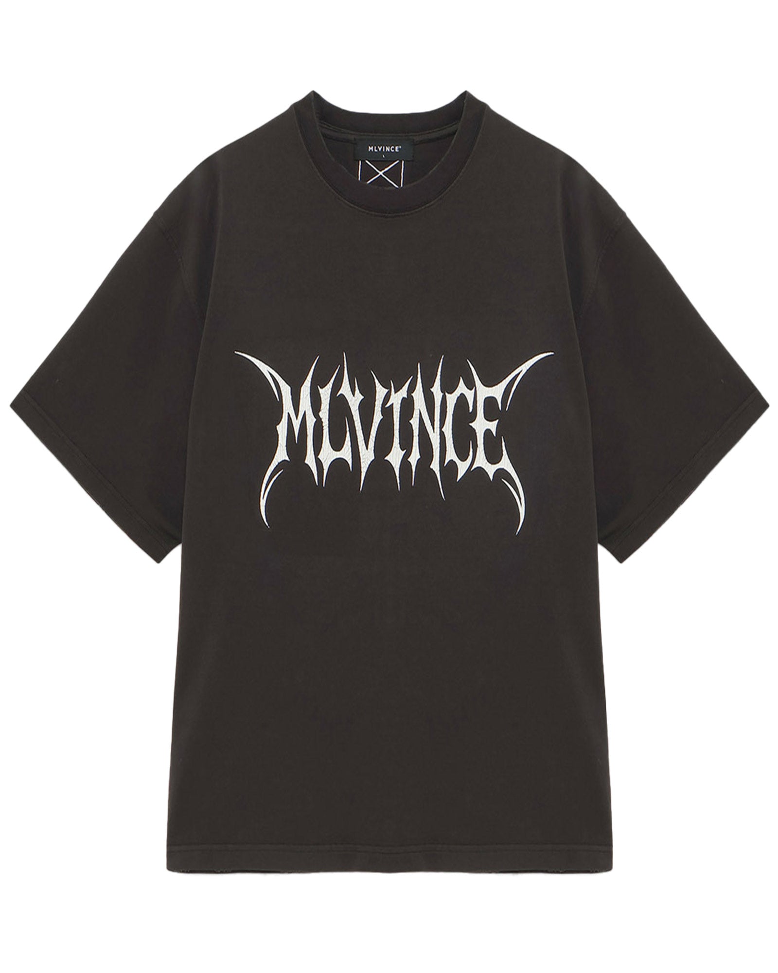 MLVINCE・メルヴィンス - トップス NOISE LOGO BIG TEE / WASHED BLACK