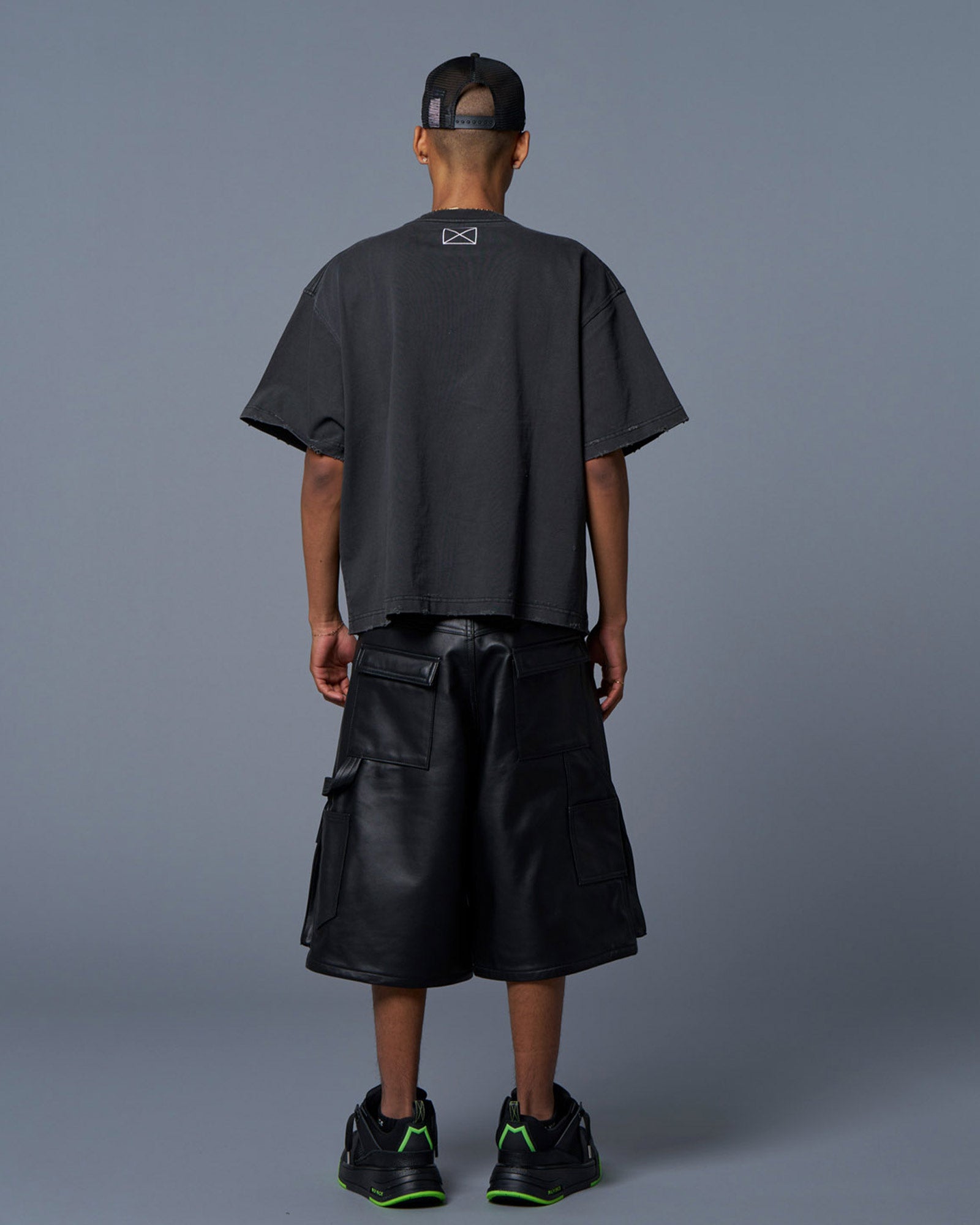 MLVINCE・メルヴィンス - トップス NOISE LOGO BIG TEE / WASHED BLACK
