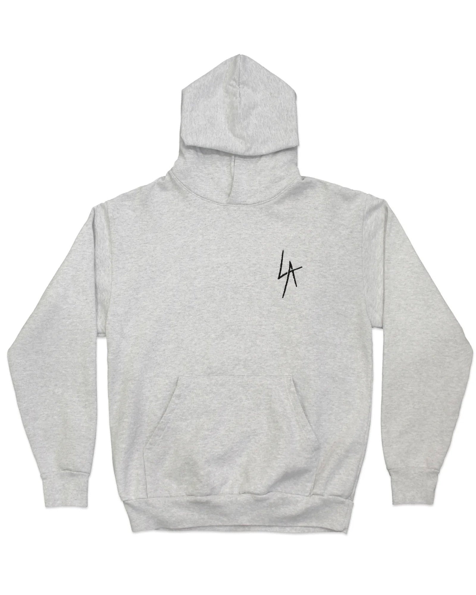 LA SLASH HOODED FLEECE / HEATHER GREY